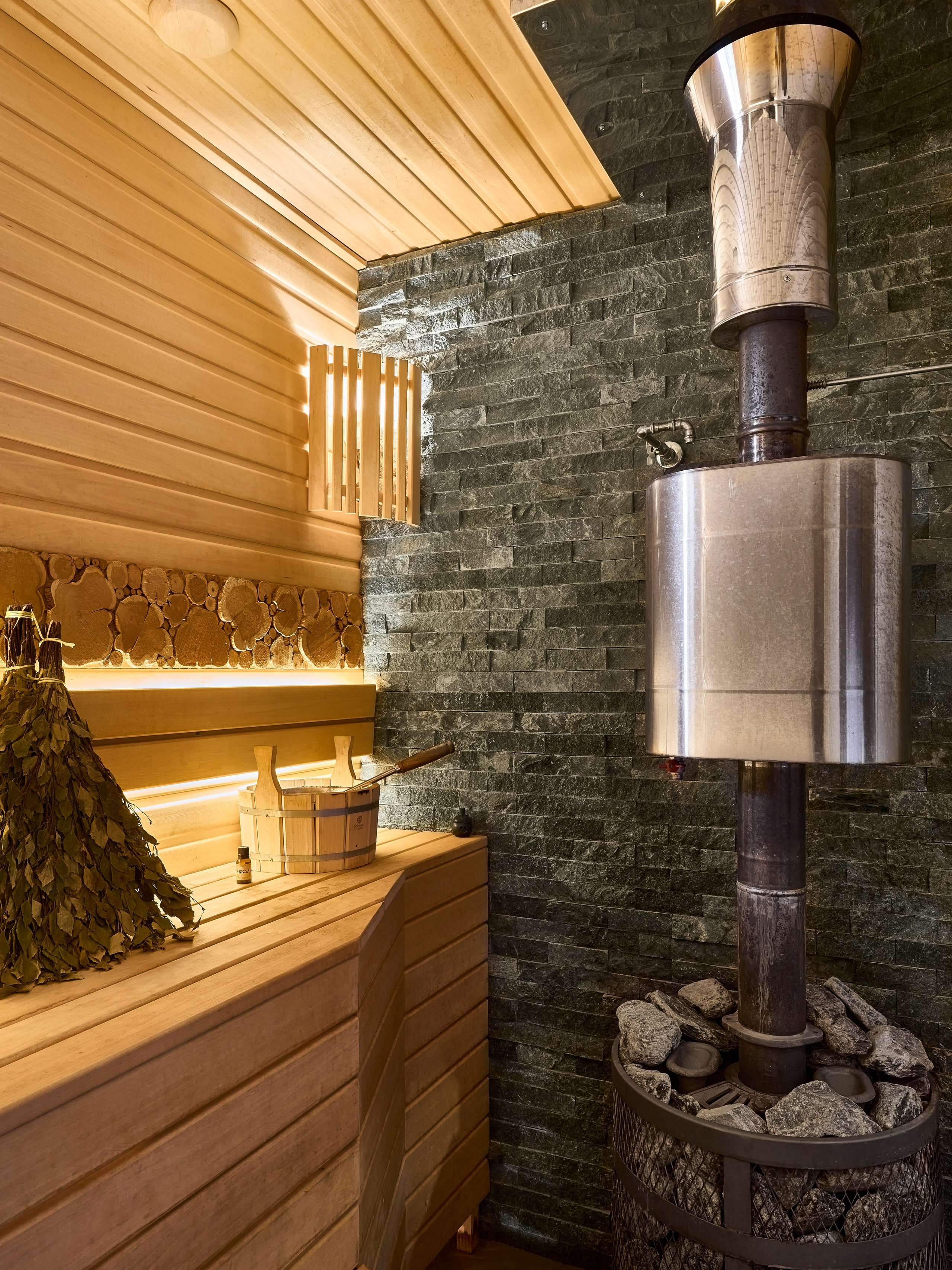 Частный банный комплекс в КП Приозёрное в Ленинградской области. Push-design.ru