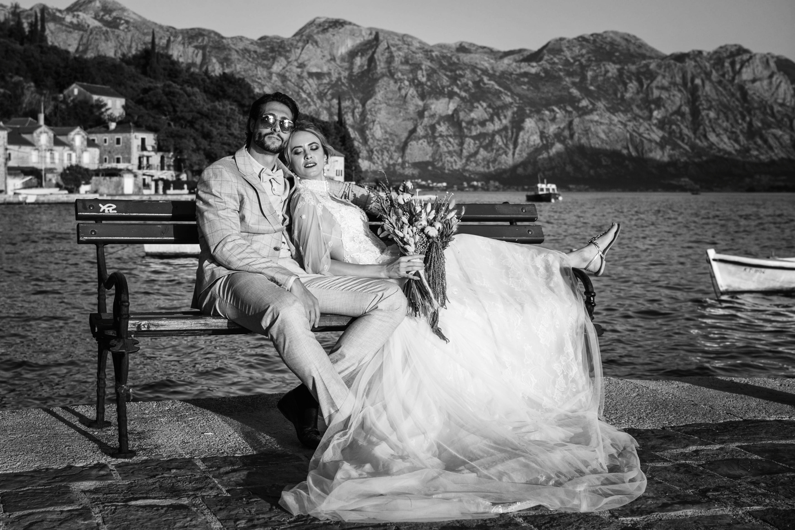 Свадебная фотосессия в Черногории Анфисы и Давида. Бизнес фотограф в Москве Алексей Кознев