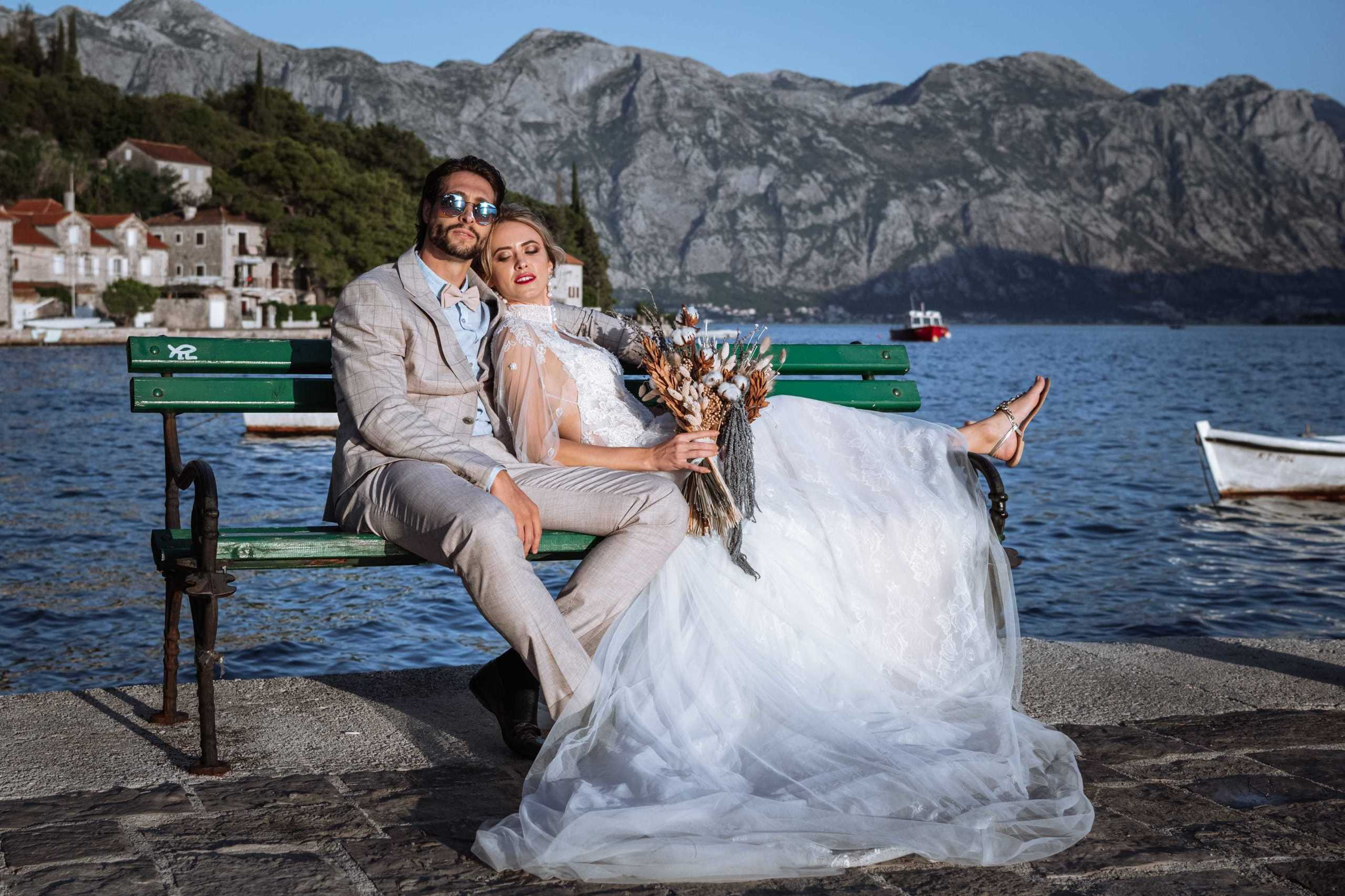 Свадебная фотосессия в Черногории Анфисы и Давида. Бизнес фотограф в Москве Алексей Кознев