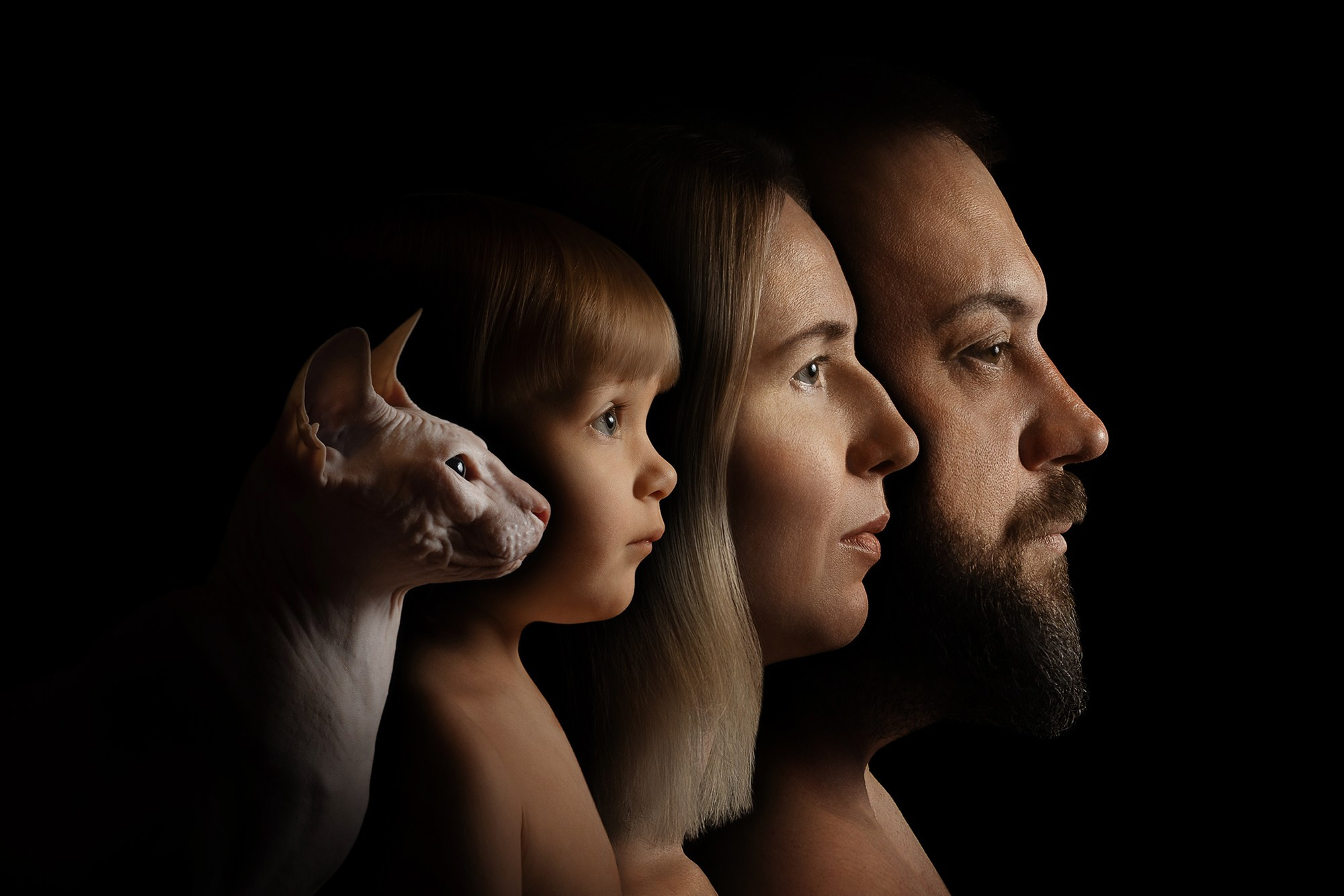 Проект портреты на чёрном фоне. Фотограф Анна Тюрина