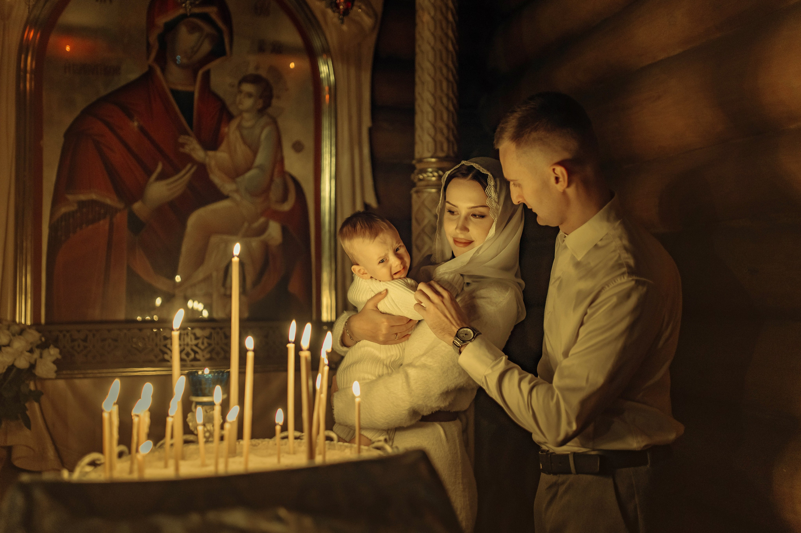 Крещение Демида, храм Святой Троицы, декабрь 2025