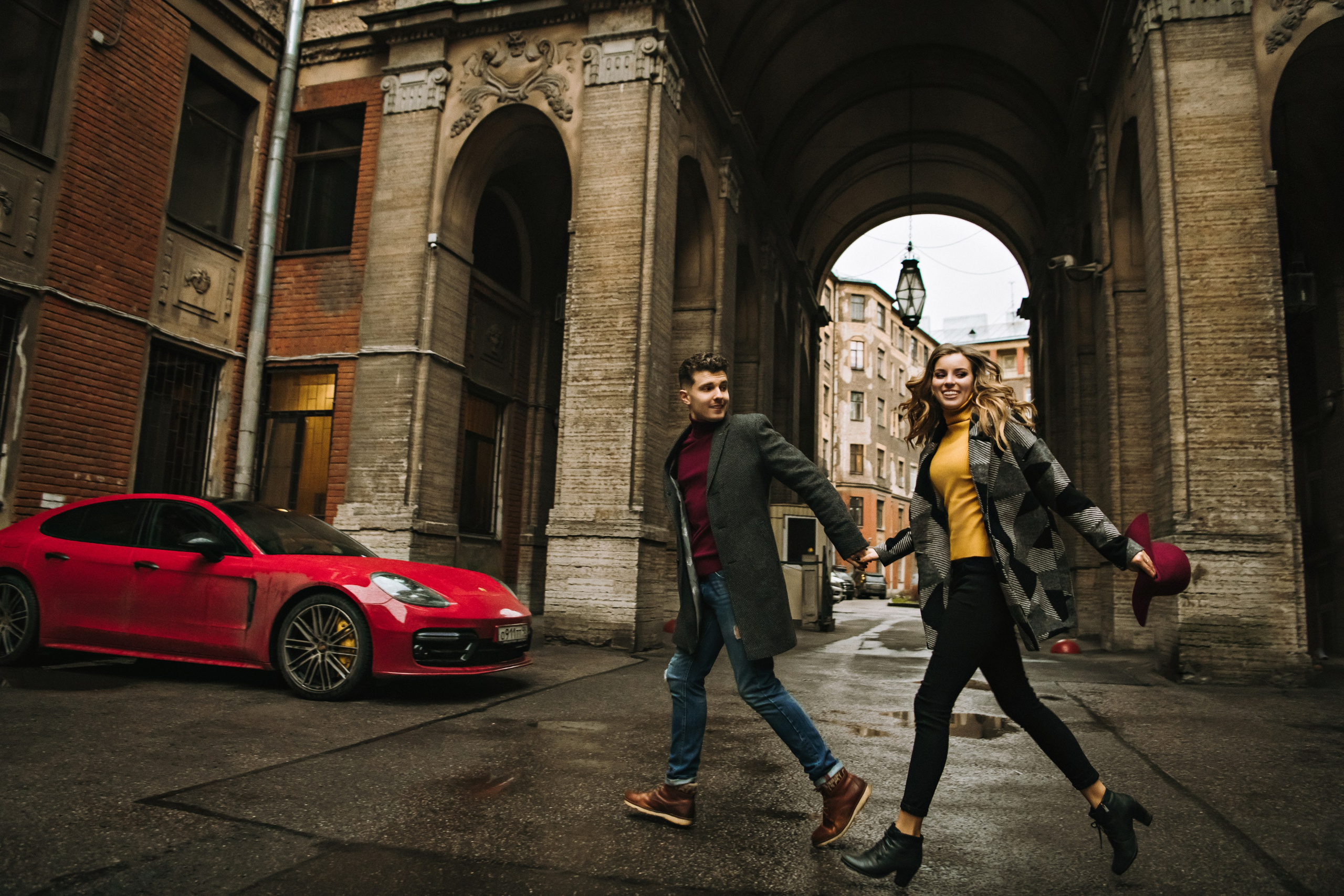 Настя и Игорь. Вечерний центр. Свадебный фотограф в Санкт-Петербурге София Шубик
