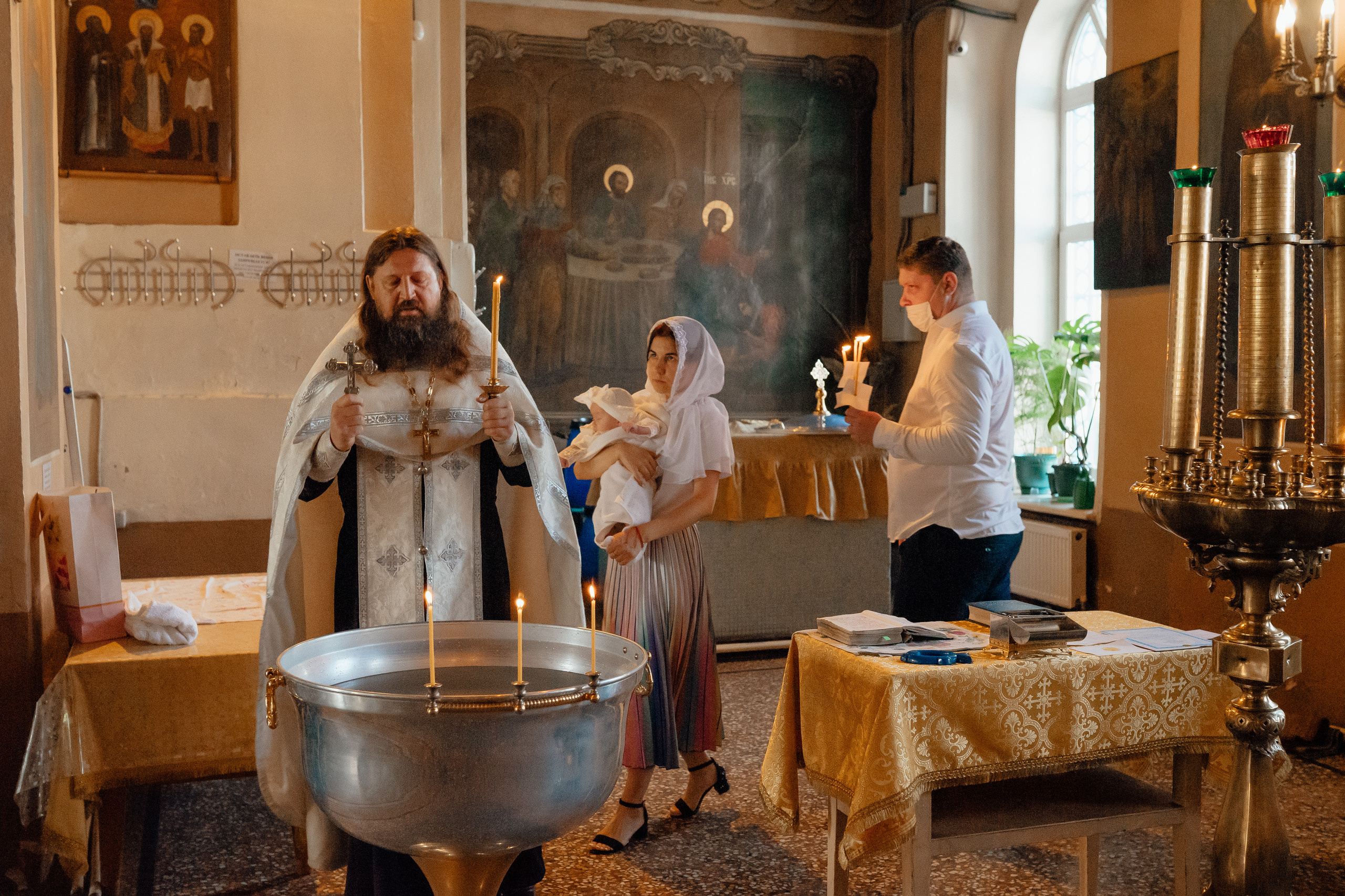 Таинство Крещения Анны. Фотограф новорожденных в Москве Щелково и МО Ангелина Энговатова