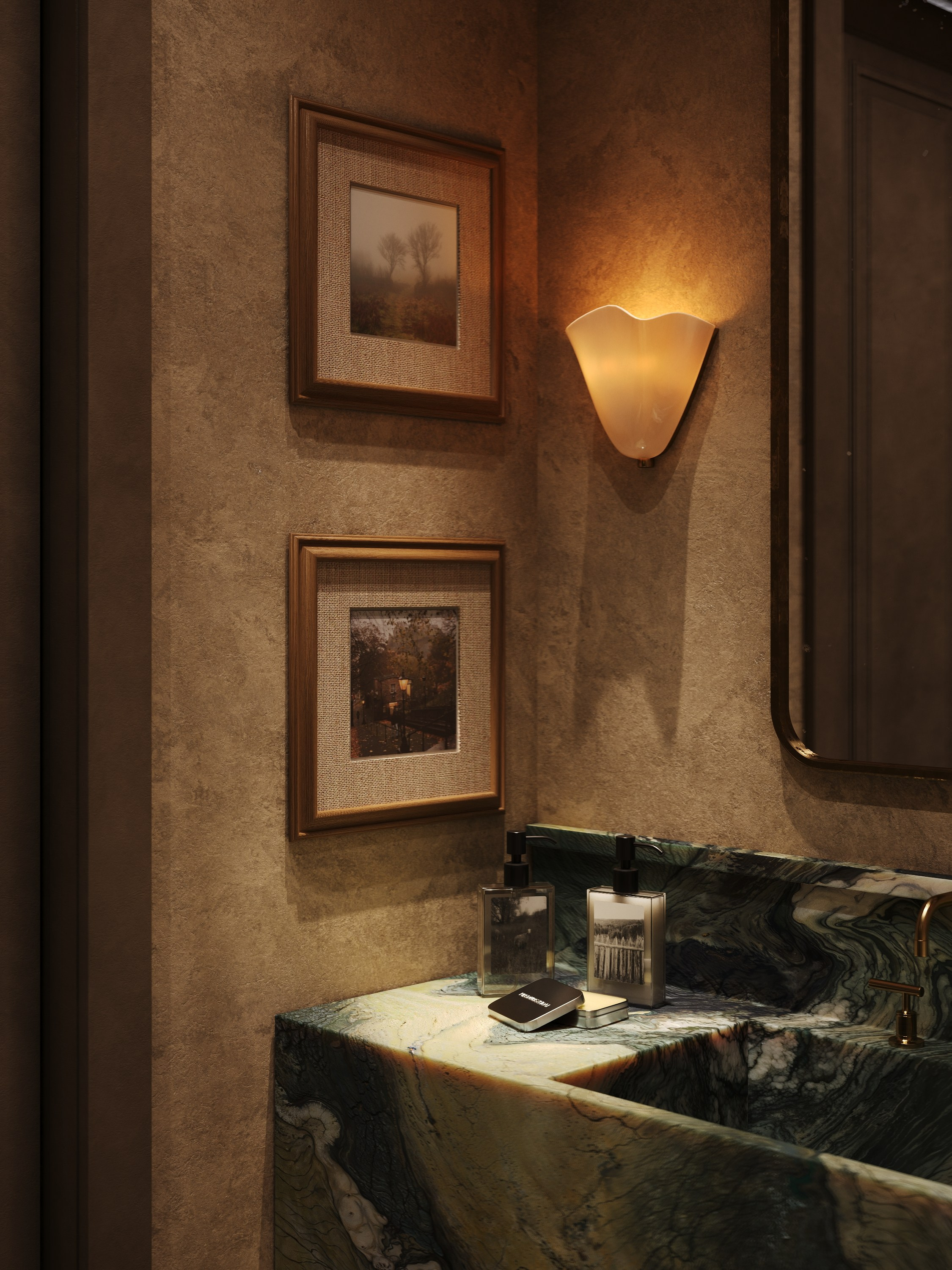 GILDED WAVES | DESIGNER ANNE KIREEVA. Interior Visualization by Valerie Stetyukevich