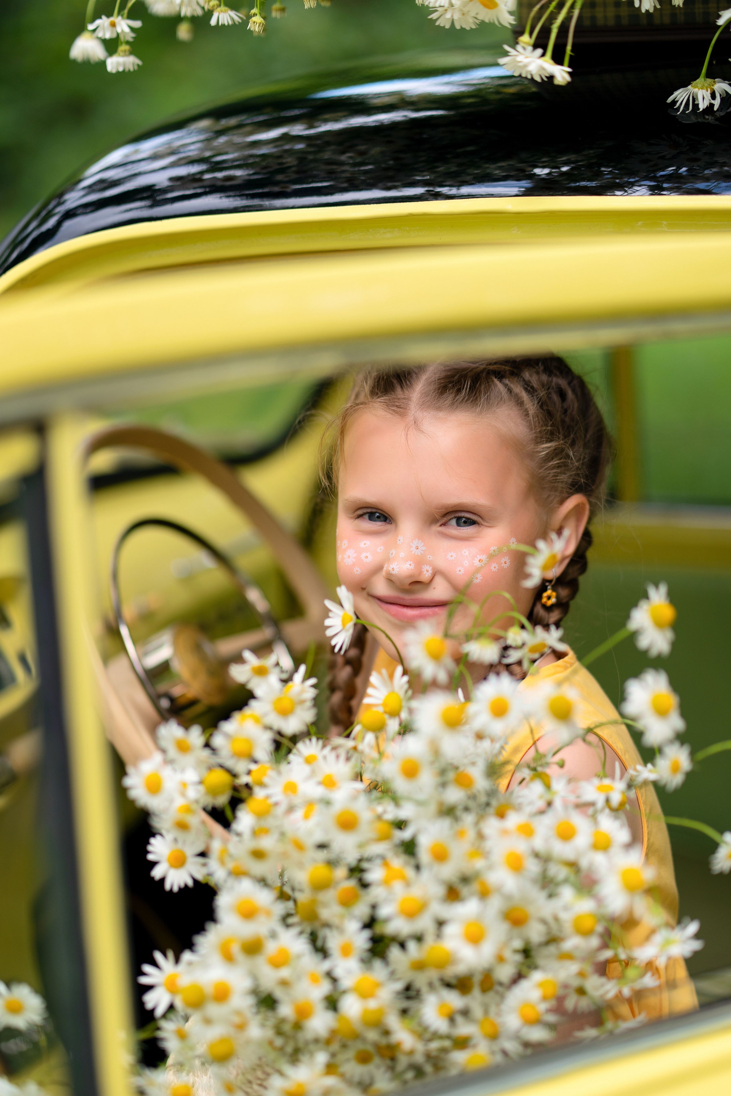 Фотодень Машина с ромашками. Семейный и свадебный фотограф Минск, Беларусь Анна Орловская