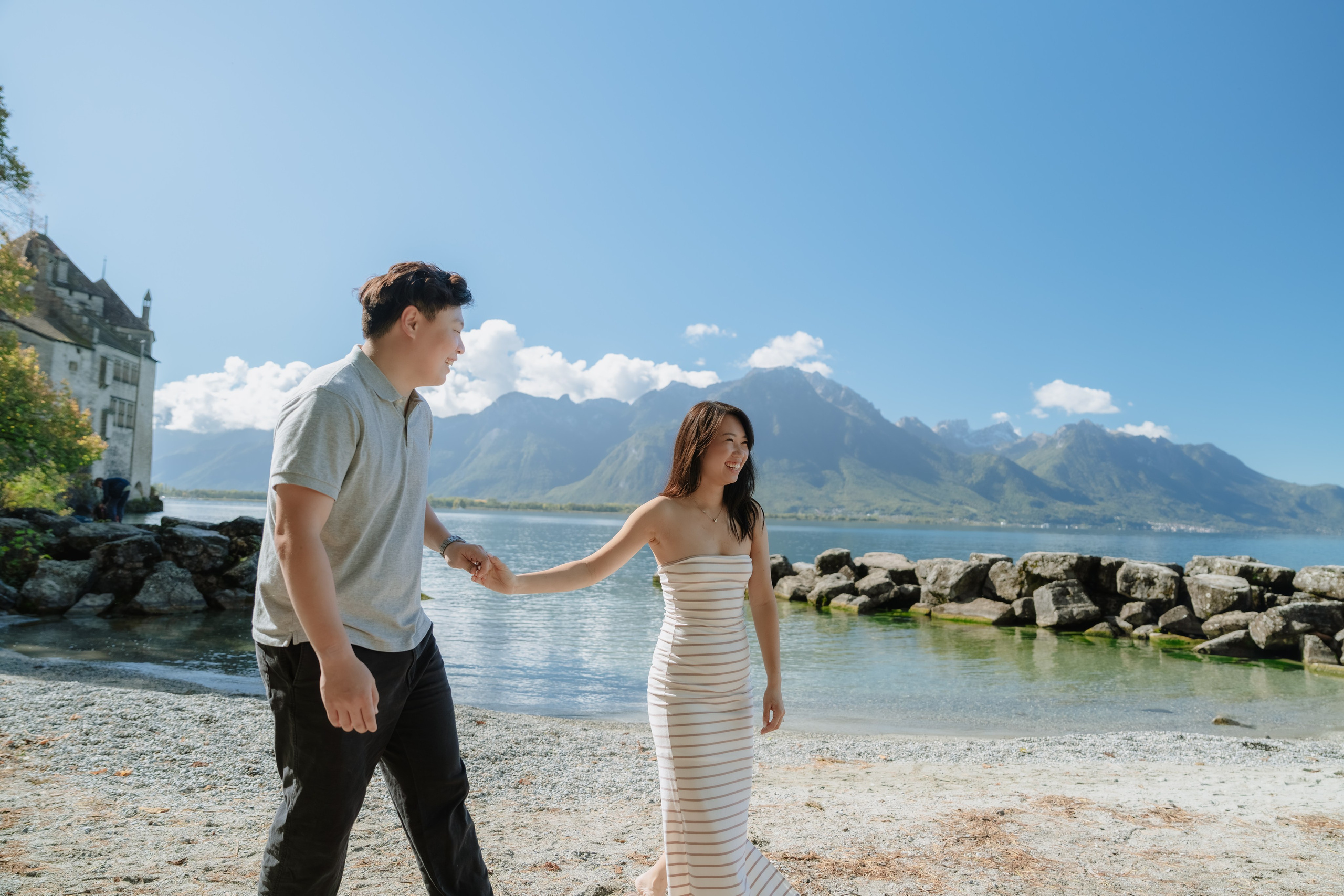 Stephanie & Dominick | Proposal Montreux. Профессиональный свадебный фотограф в Женеве и Швейцарии | Таня Вовчецкая