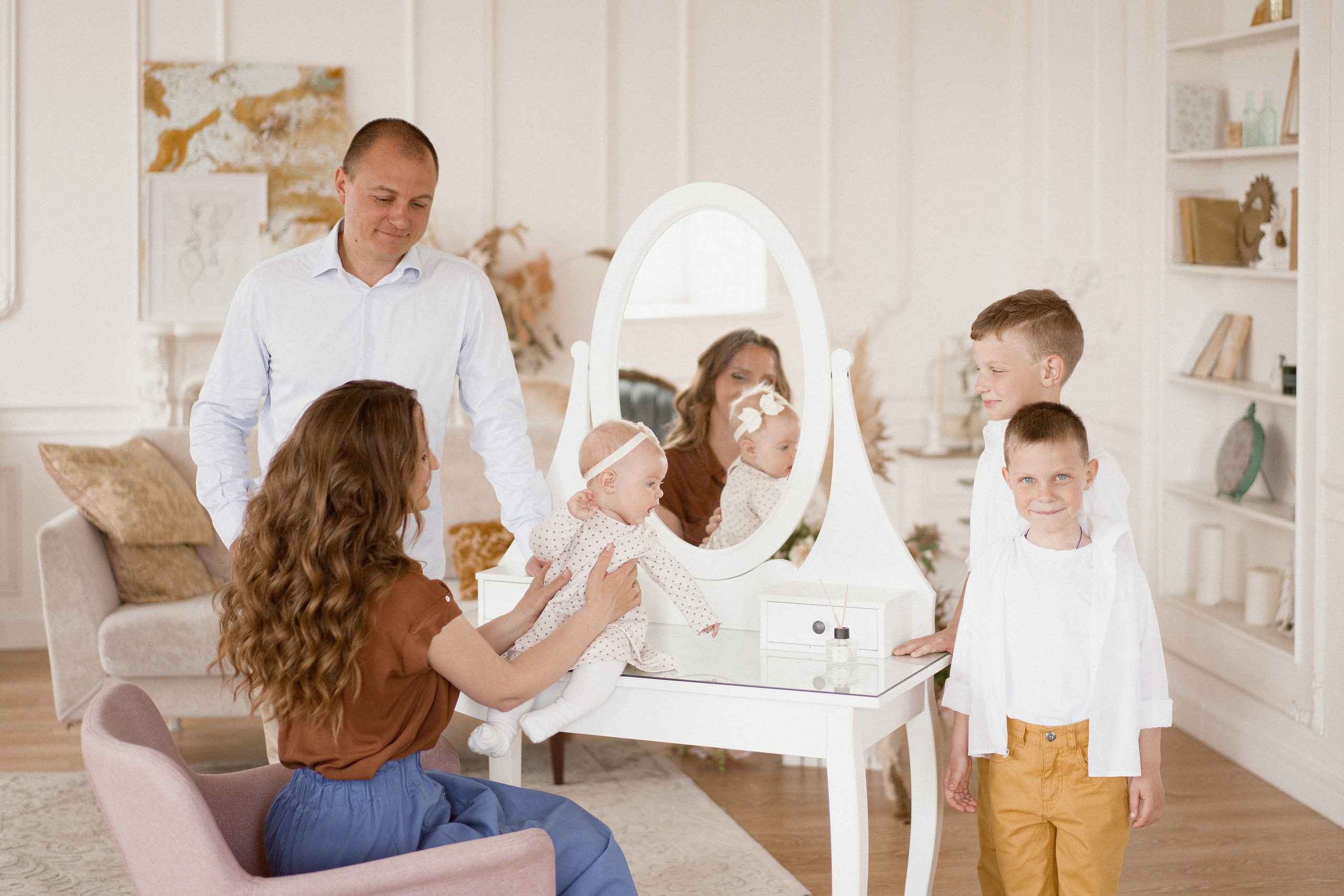 Семейная фотосессия. Катя, Федя, Даниэль, Макар и Майя. Портретный, семейный и свадебный фотограф в Курске Роман Сазонов