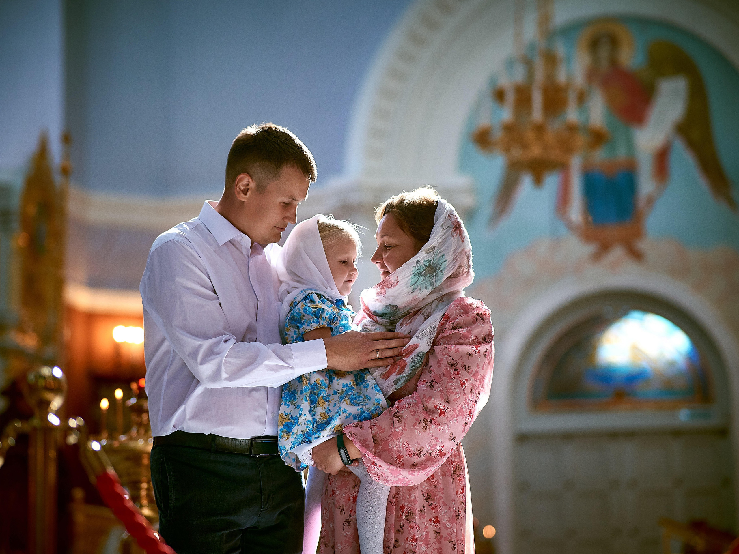Крещение Кристины | Храм «Спас на Каменке». Свадебный фотограф в Санкт-Петербурге Славин Денис