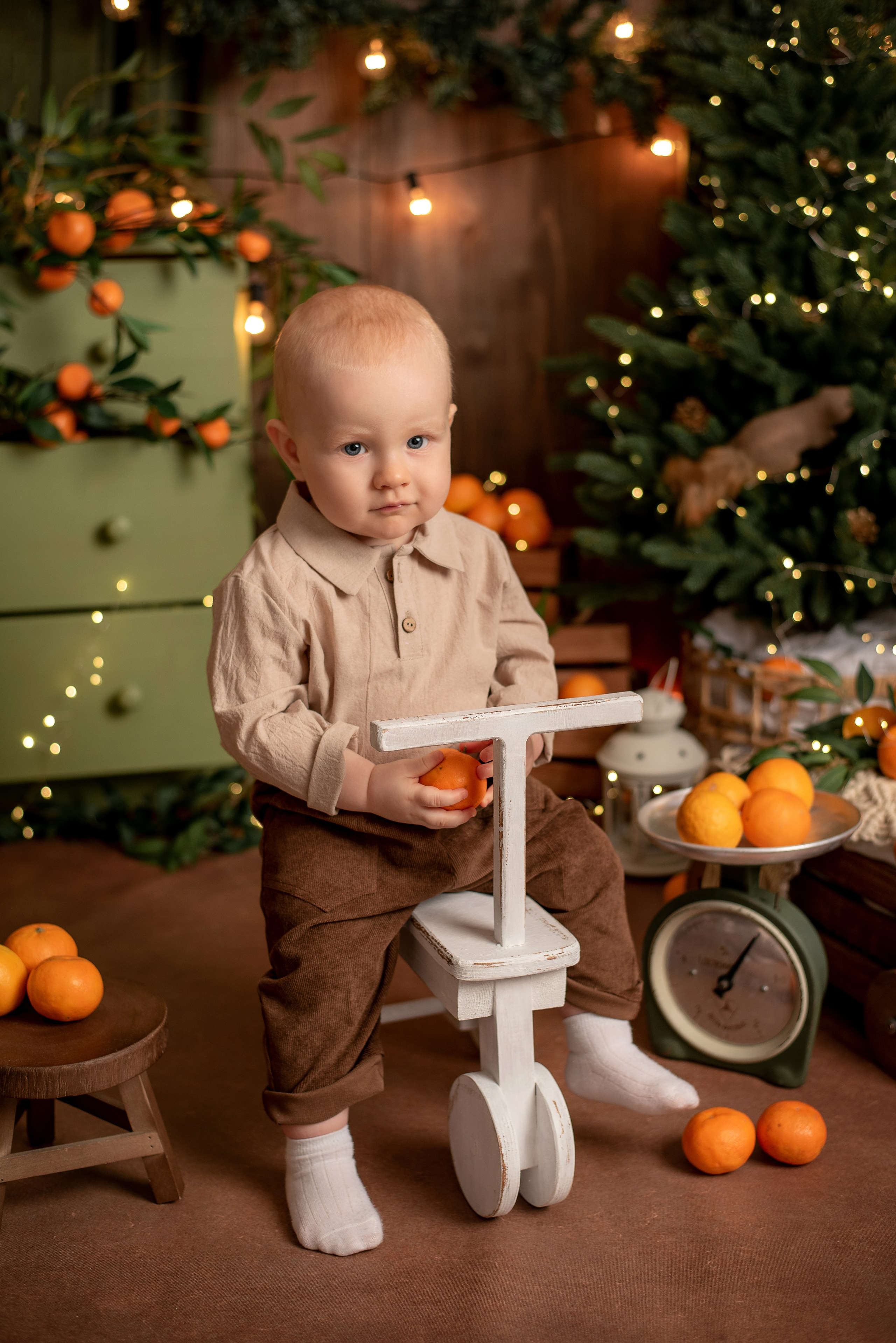 Лёвушка — мандаринки 2025-2026. Семейный и детский фотограф Наталья Горда