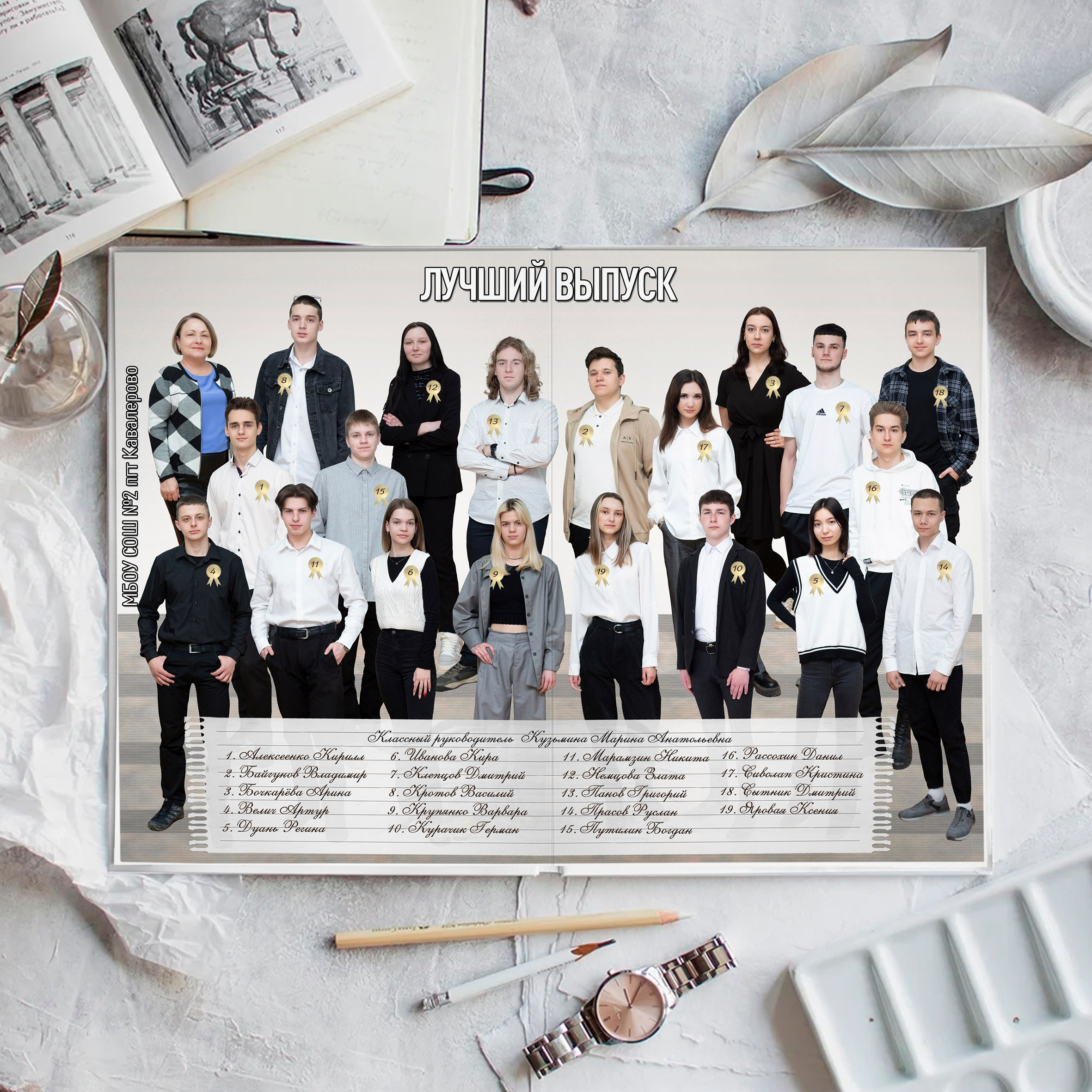 Альбом 3 разворота Старшая школа. Выпускные Альбомы и Фотосессии п. Кавалерово