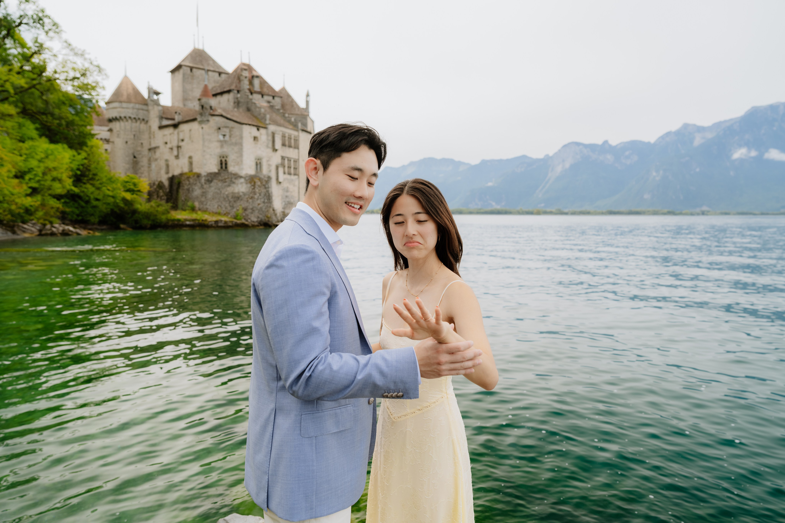 Kristi & Andy | Proposal Montreux. Professional Wedding Photographer Geneva & Romande Switzerland | Tanya Creator