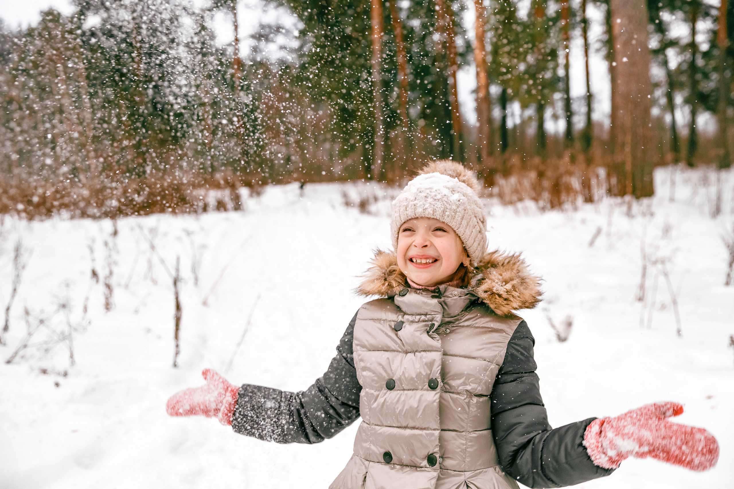 Семейная фотосессия зимой на природе