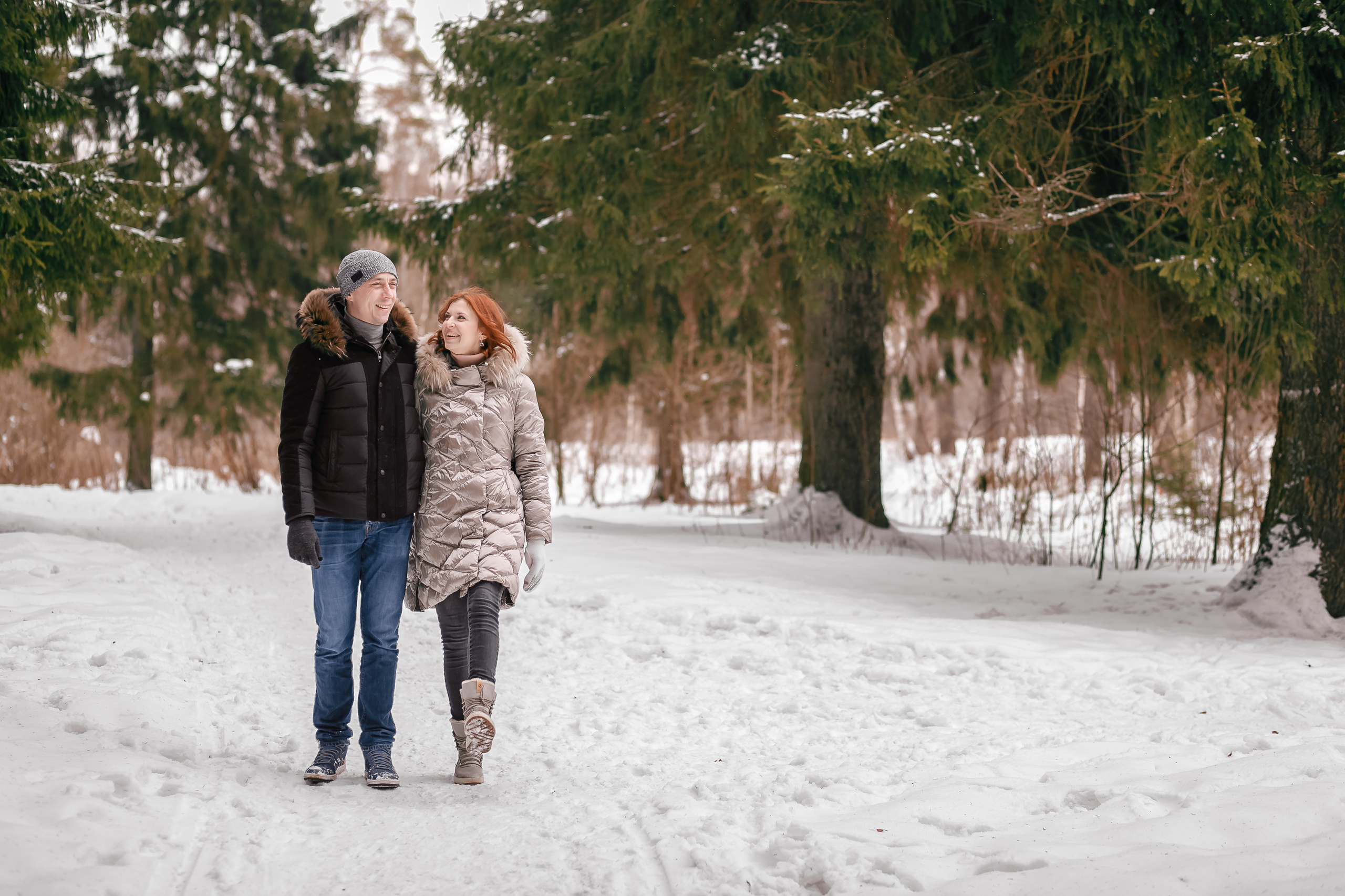 Семейная фотосессия зимой на природе