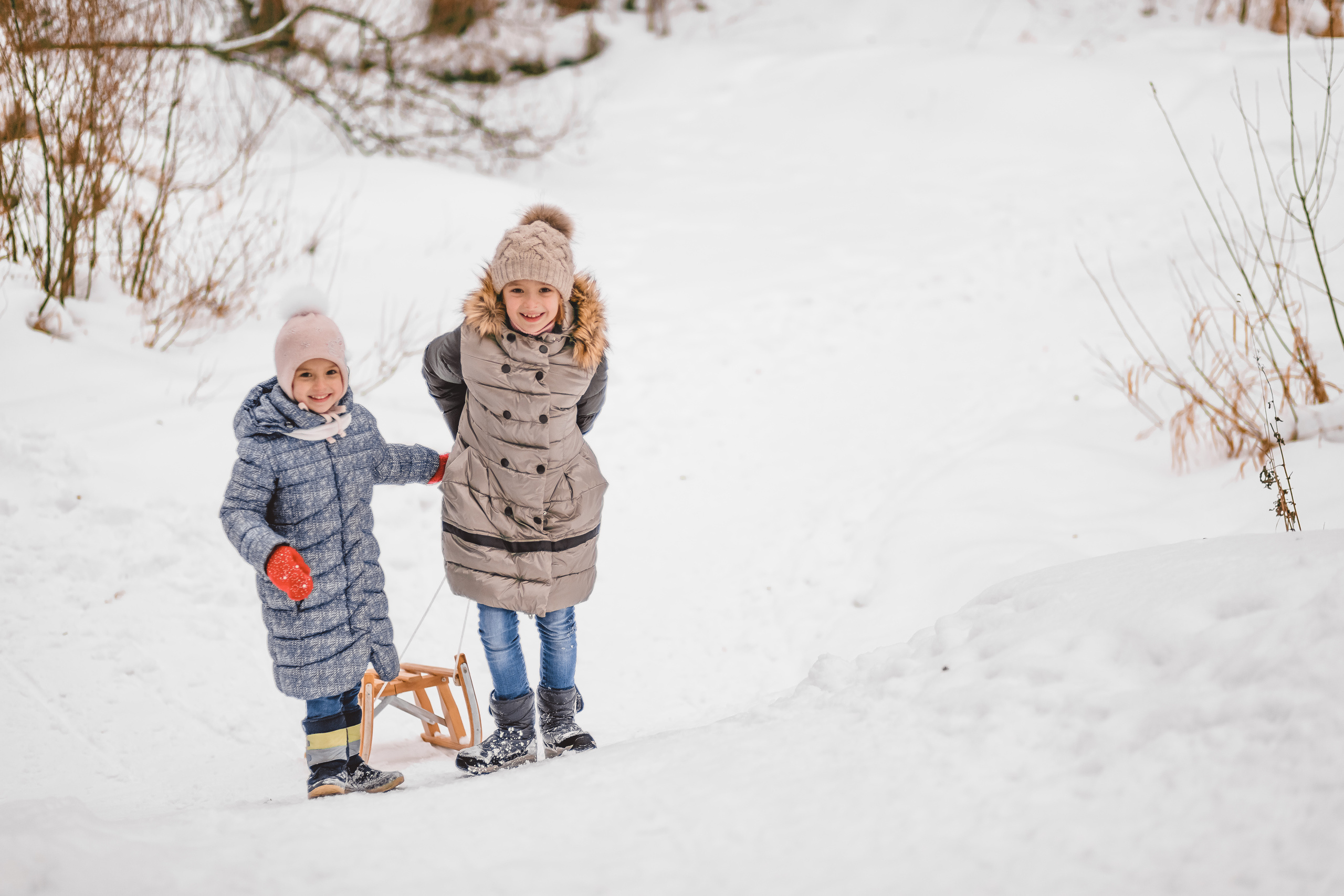 Семейная фотосессия зимой на природе