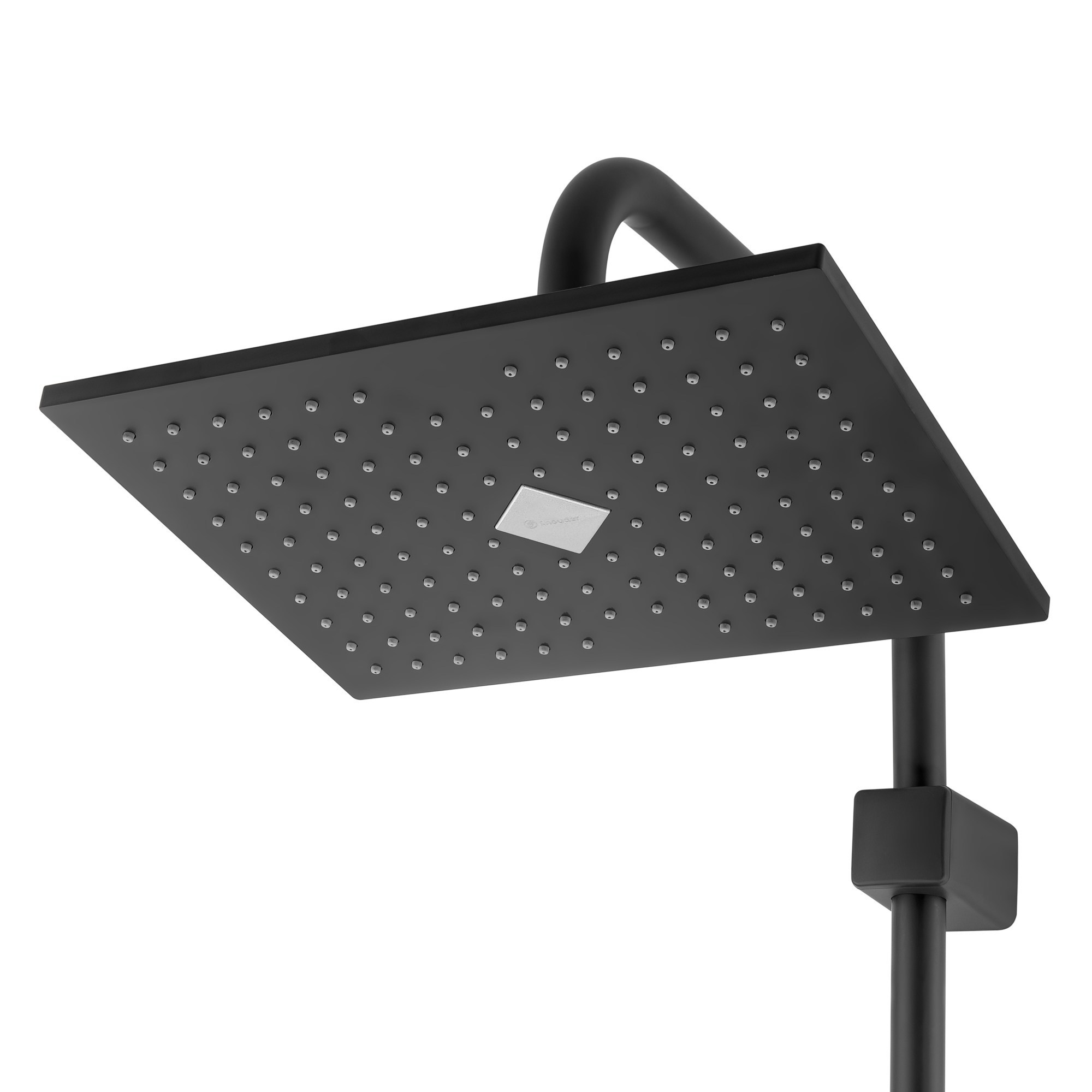 Матовый черный тропический душ