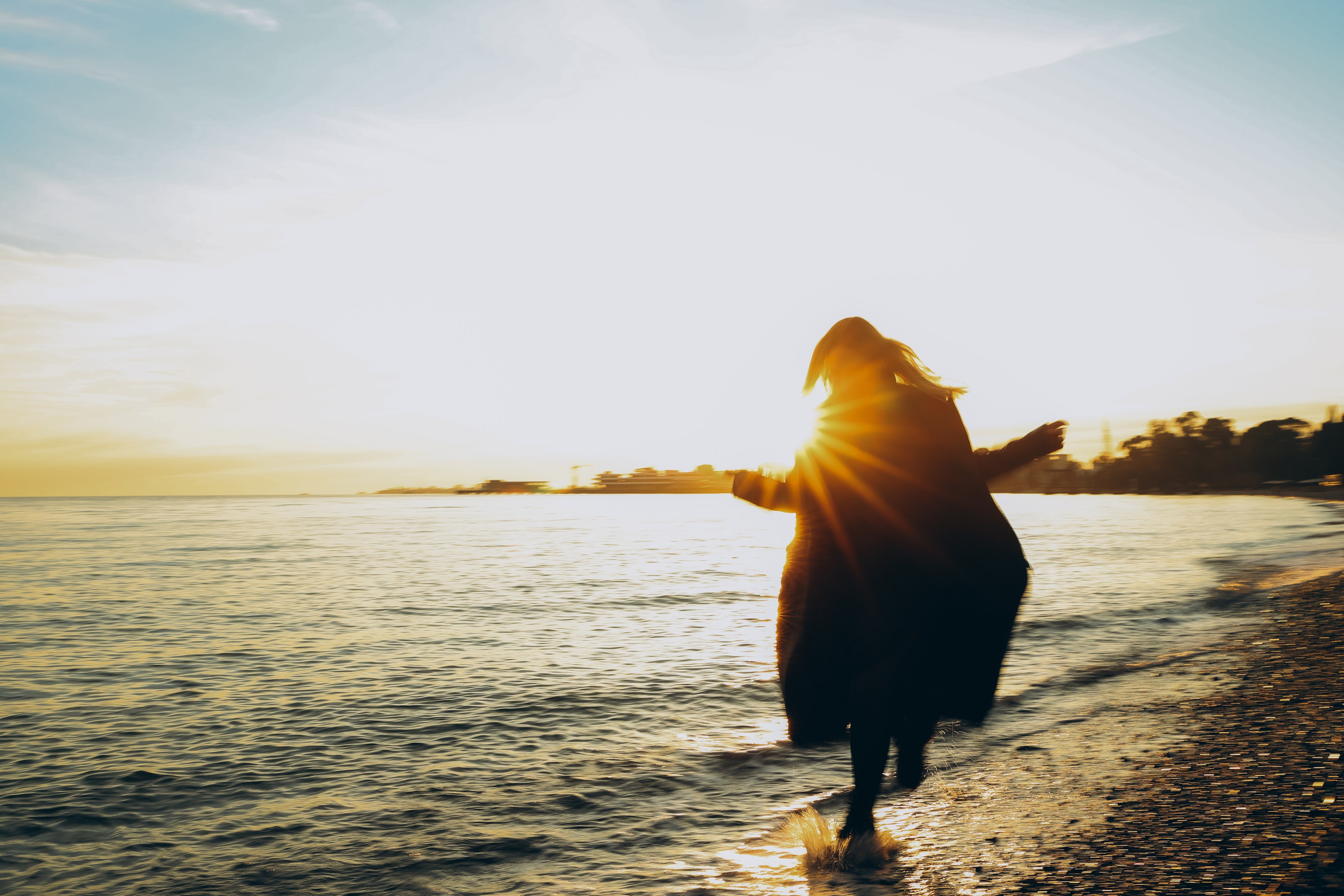 Фотосессия на море на закате