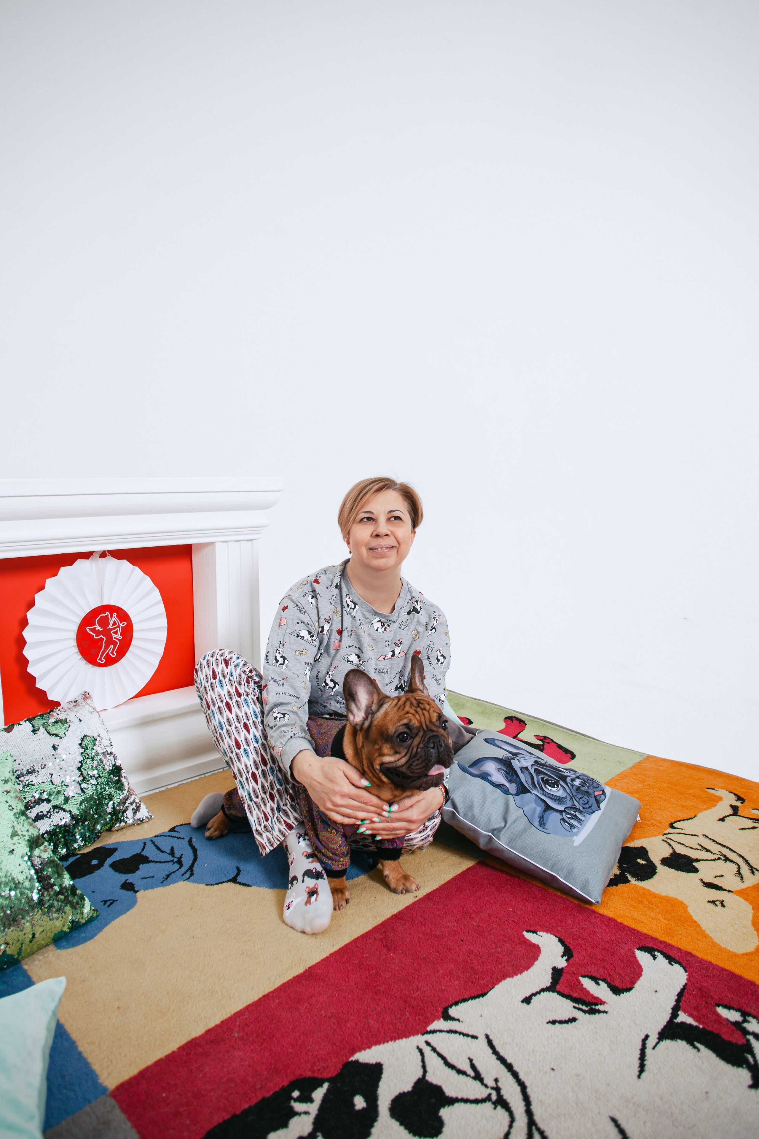 Пижамная вечеринка французских бульдогов и их хозяев. Фотограф-анималист Татьяна Степанова