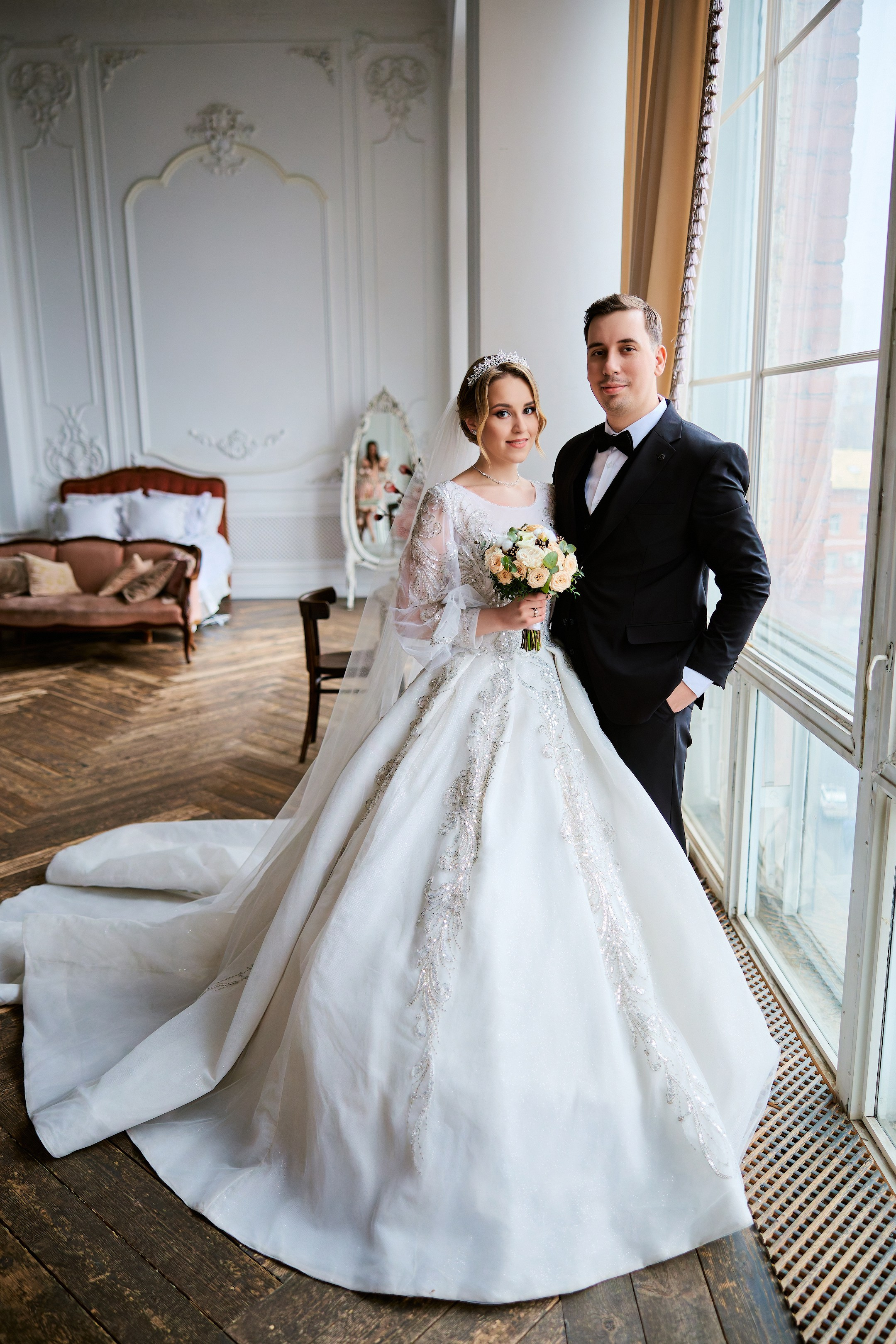 Свадебная фотосессия в студии. Свадебный фотограф Сергей Колбинский