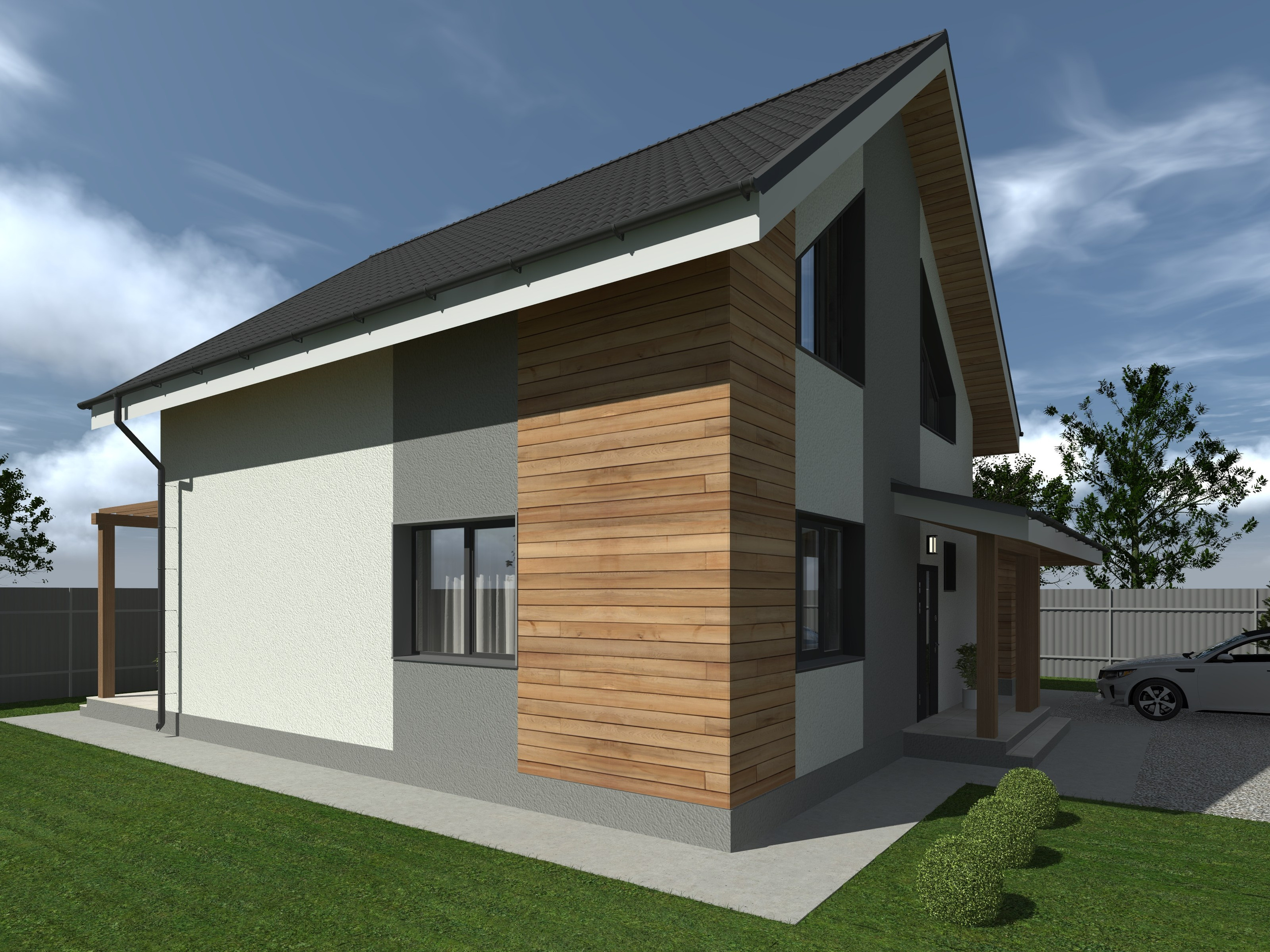 Коттеджный поселок с ИЖД 160 м². ПРОЕКТИРОВАНИЕ ИНТЕРЬЕРОВ И АРХИТЕКТУРНЫХ РЕШЕНИЙ В СТУДИИ SHELOFAST DESIGN