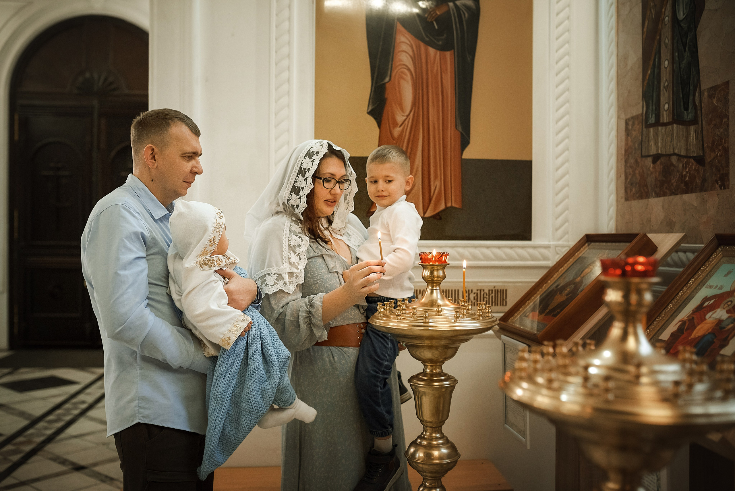 Крещение Семёна _ Храм святой вмч. Екатерины. Семейный фотограф в Ростове-на-Дону Татьяна Литвинова