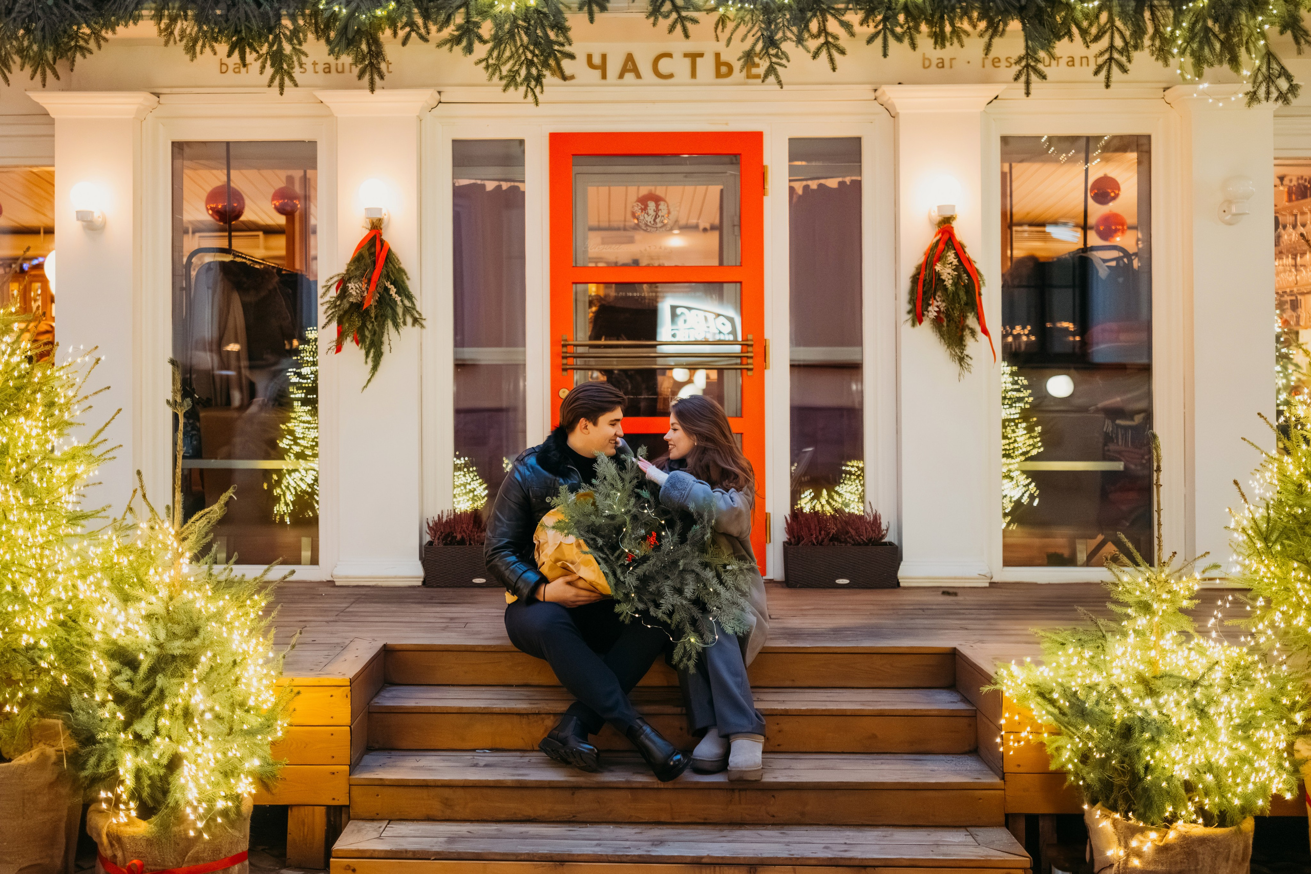 Аня и Даня: новогодняя прогулка. Семейный и детский фотограф в Санкт-Петербурге