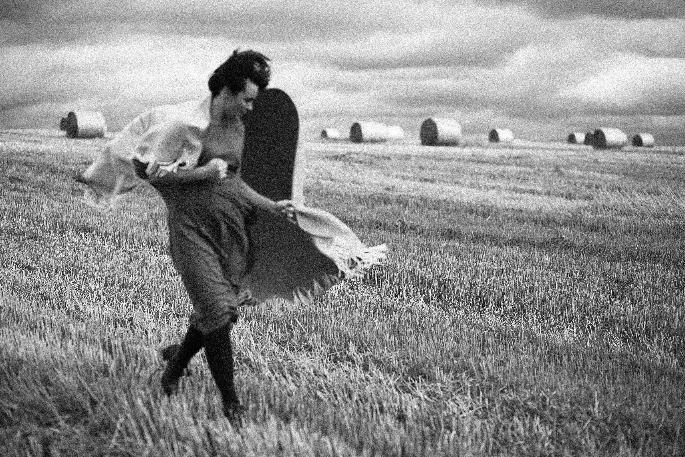 Stasya and field. Home