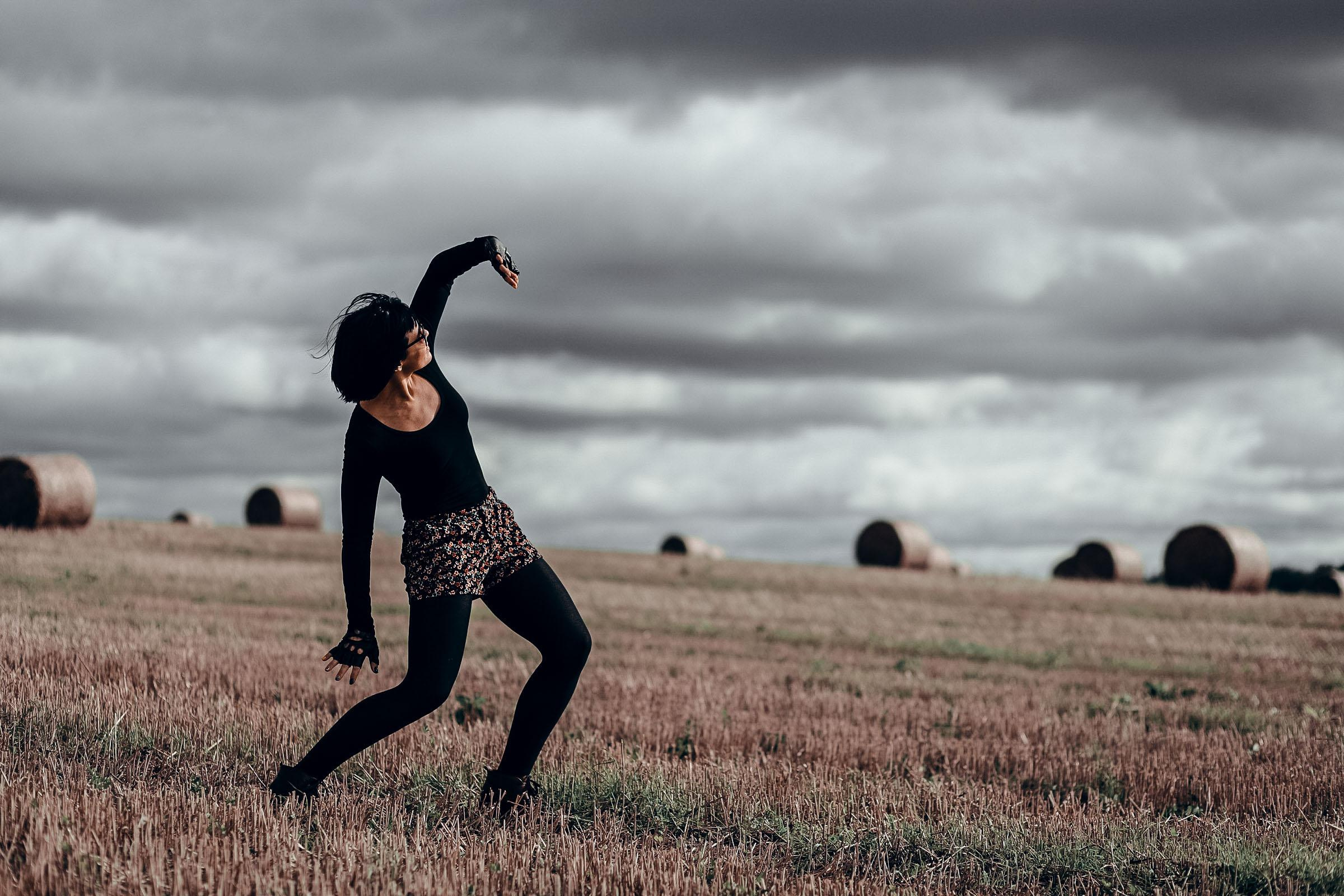 Stasya and field. Home