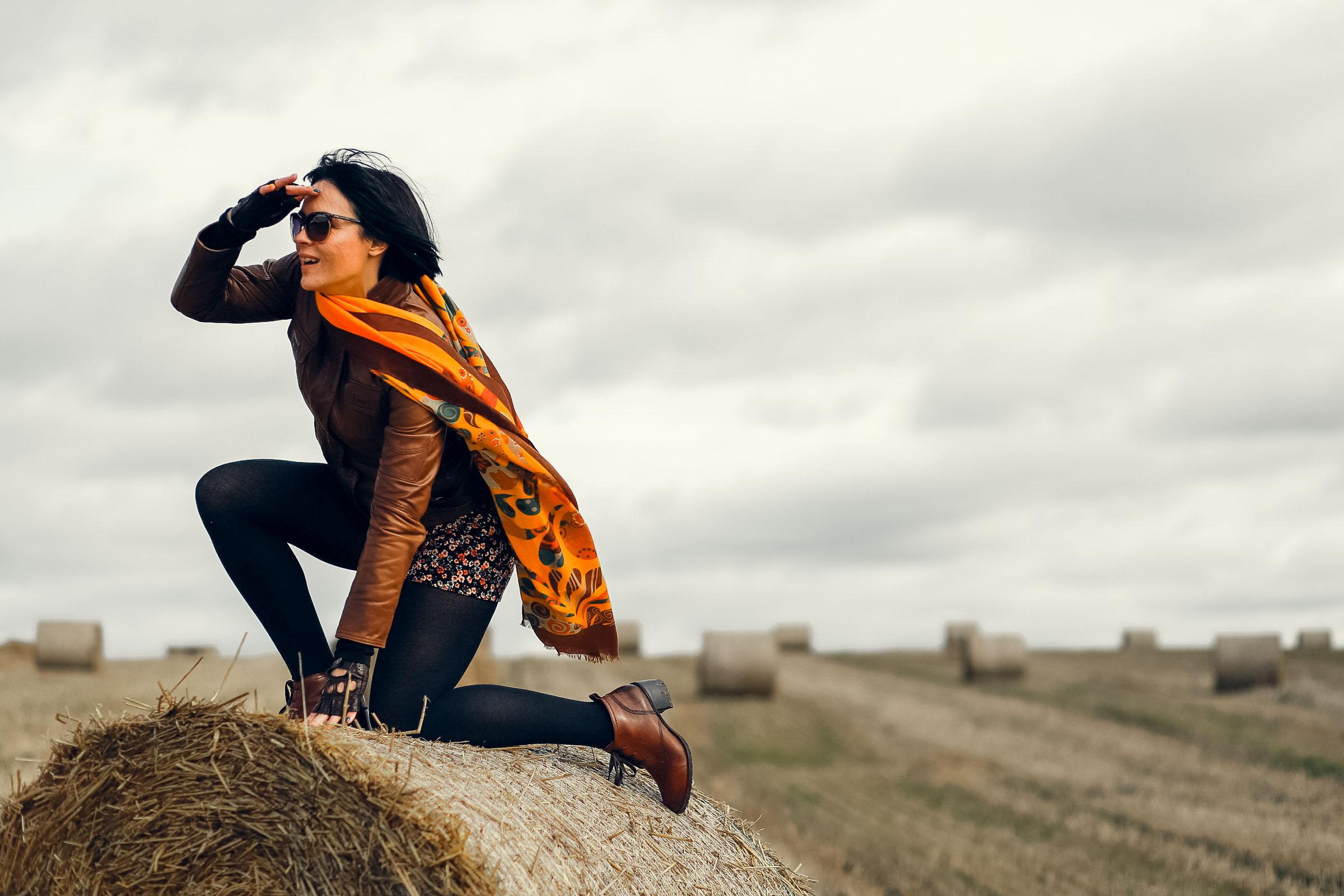 Stasya and field. Home