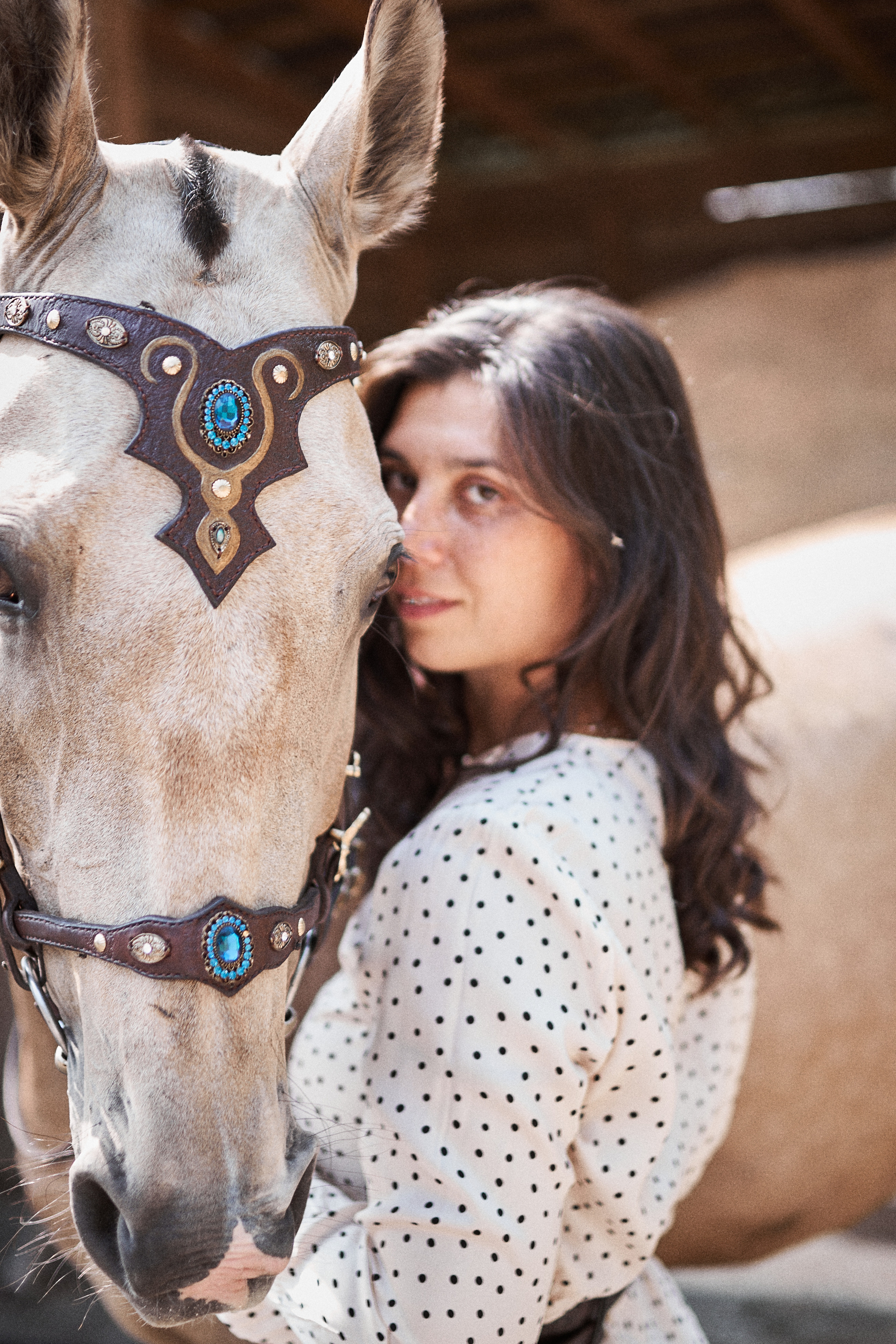 Дарья и ахалтекинцы. Конный клуб Каприоль. Фотосессии с лошадьми в Москве, Новосибирске