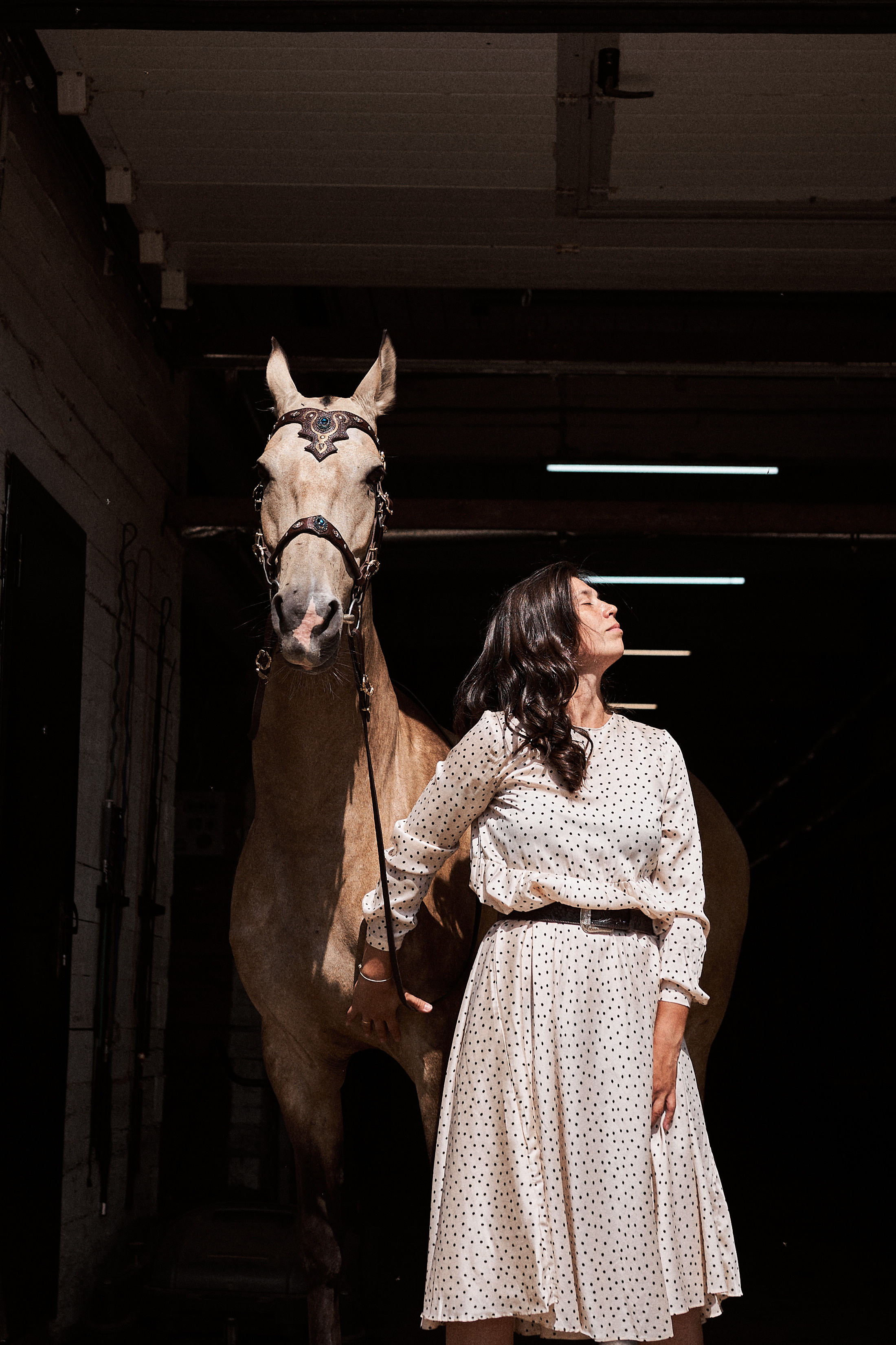 Дарья и ахалтекинцы. Конный клуб Каприоль. Фотосессии с лошадьми в Москве, Новосибирске