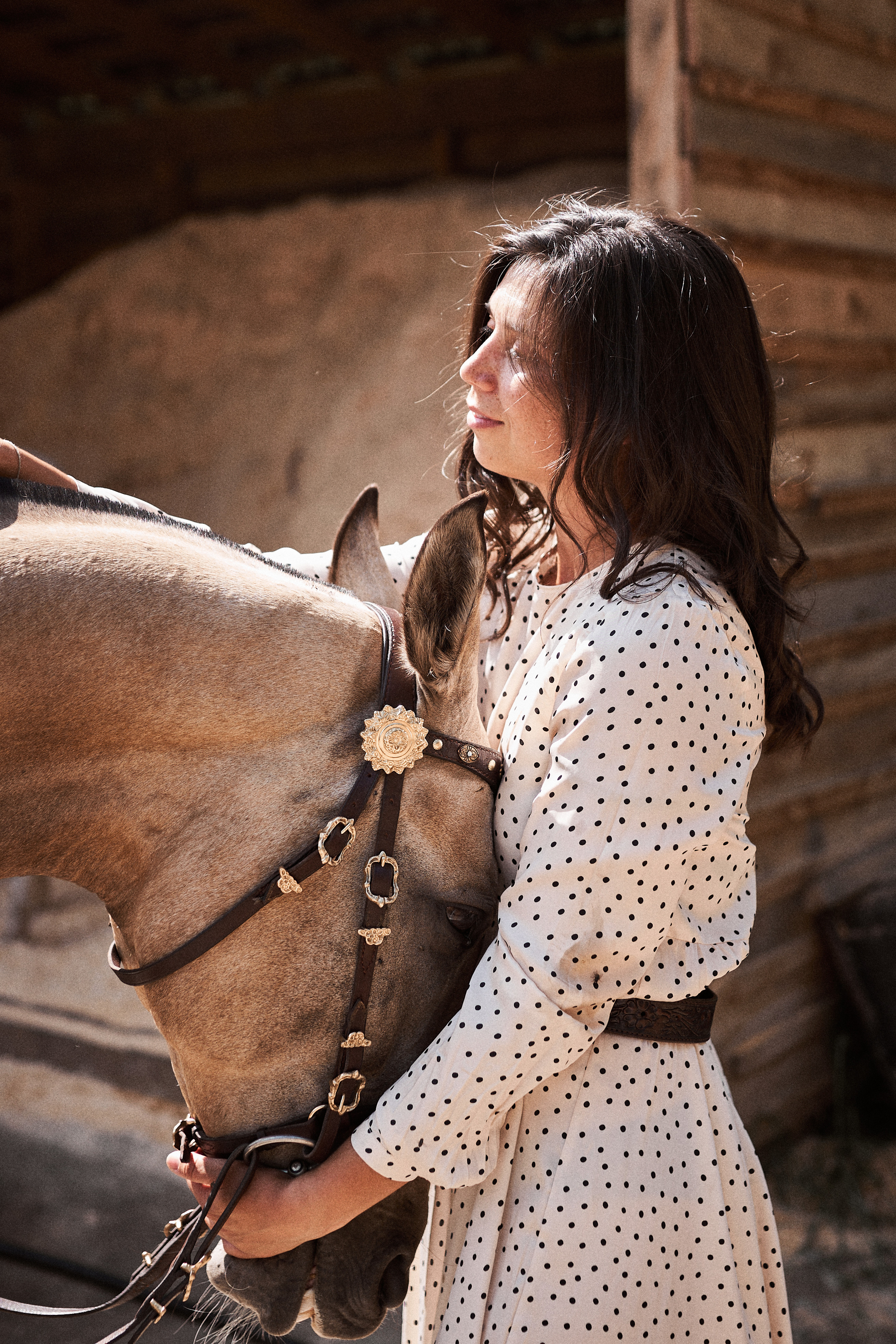 Дарья и ахалтекинцы. Конный клуб Каприоль. Фотосессии с лошадьми в Москве, Новосибирске