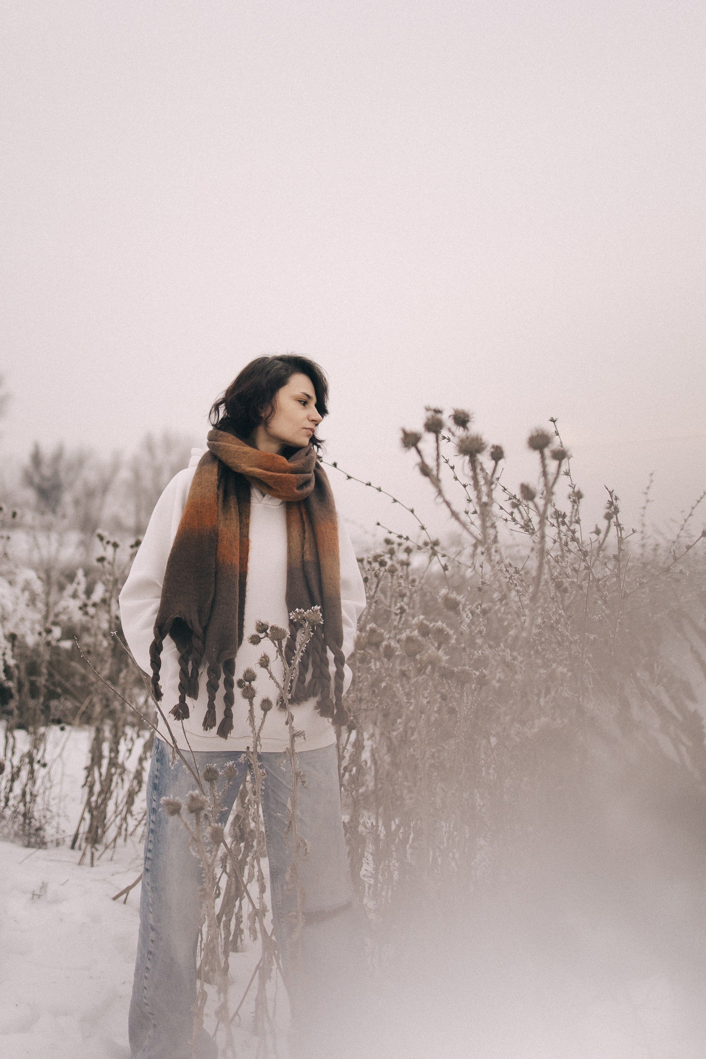 Ксю и снег / Алматы. Фотограф Наталья Гончарова. Снимаю живые портреты в Алматы