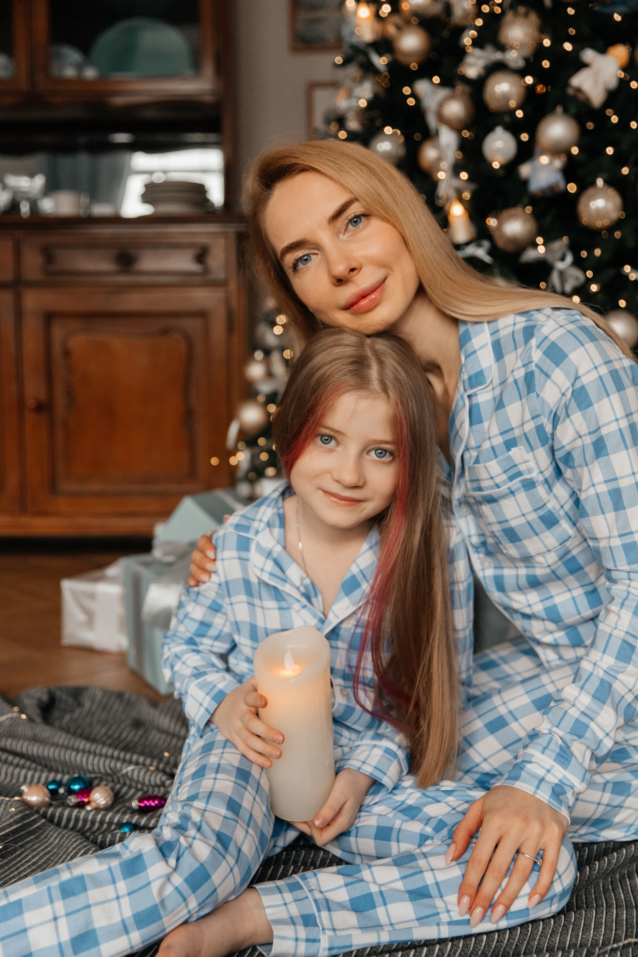 Новогодняя (мама и дочка). Фотограф текстиля в Москве Ольга Иванова