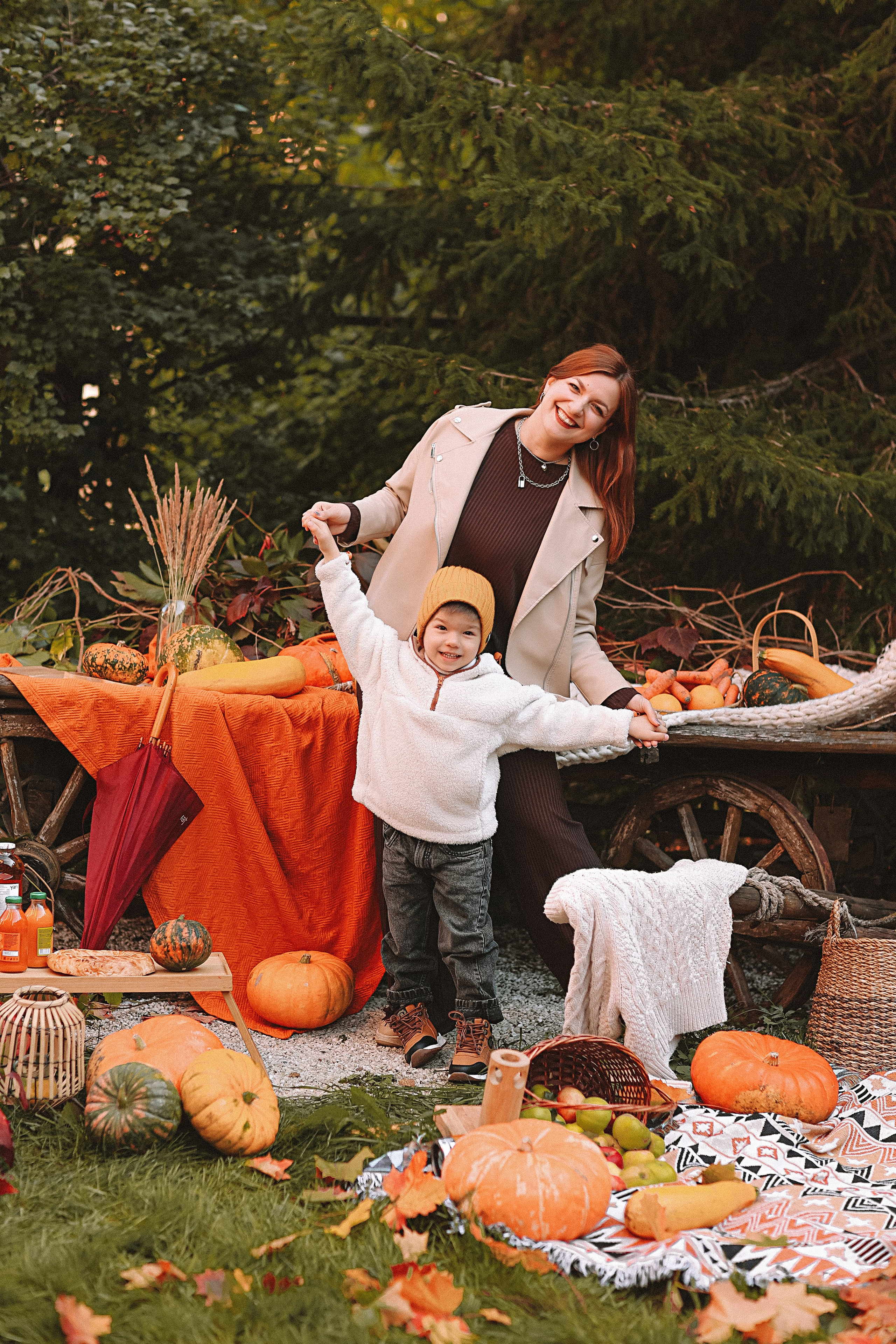 Тыквы. Семейный фотограф Тюмень, фотограф на роды Салмина Мария