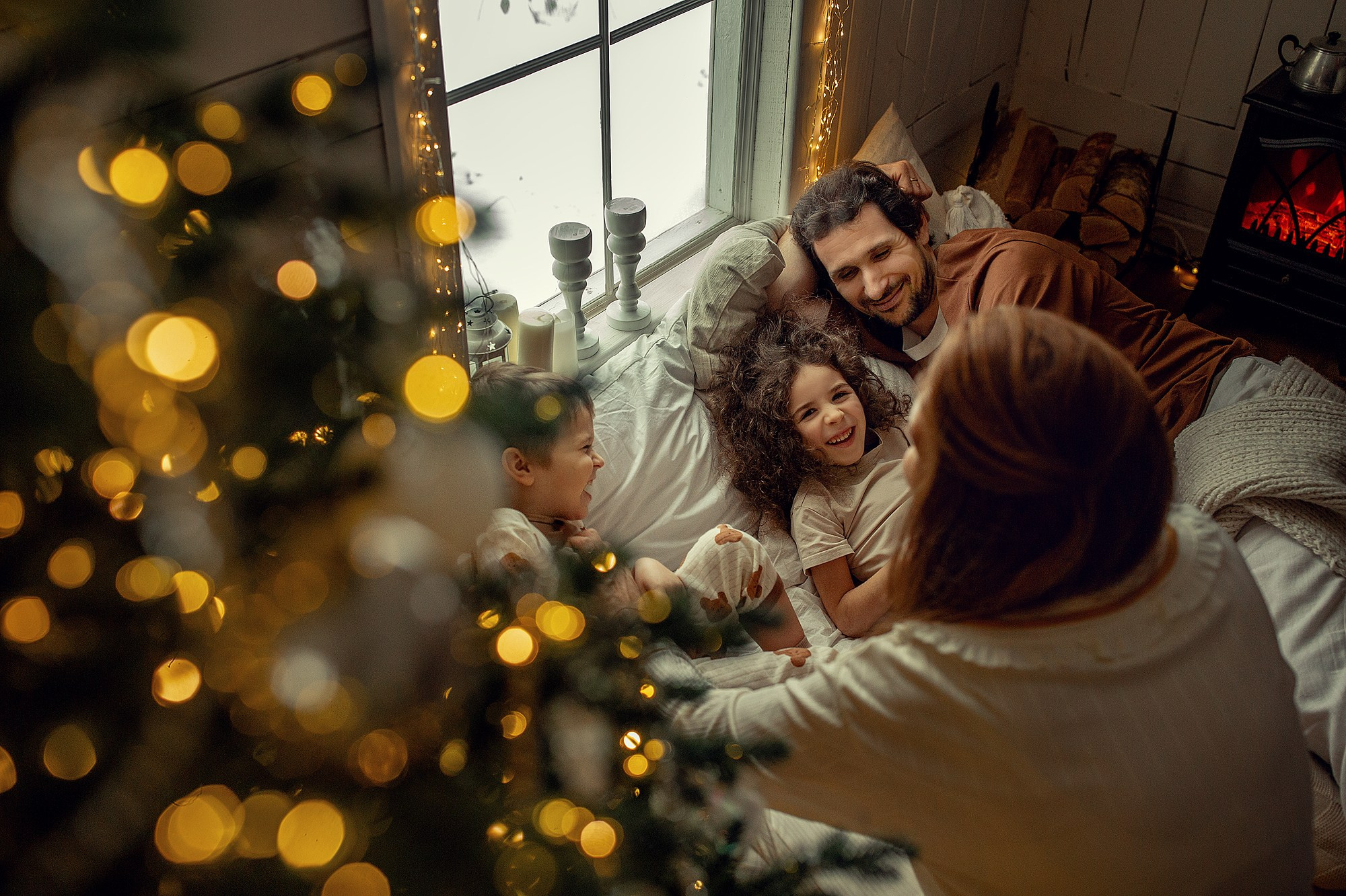 Очень уютная новогодняя съемка на даче. Tatyana Nadezhdina Family photographer