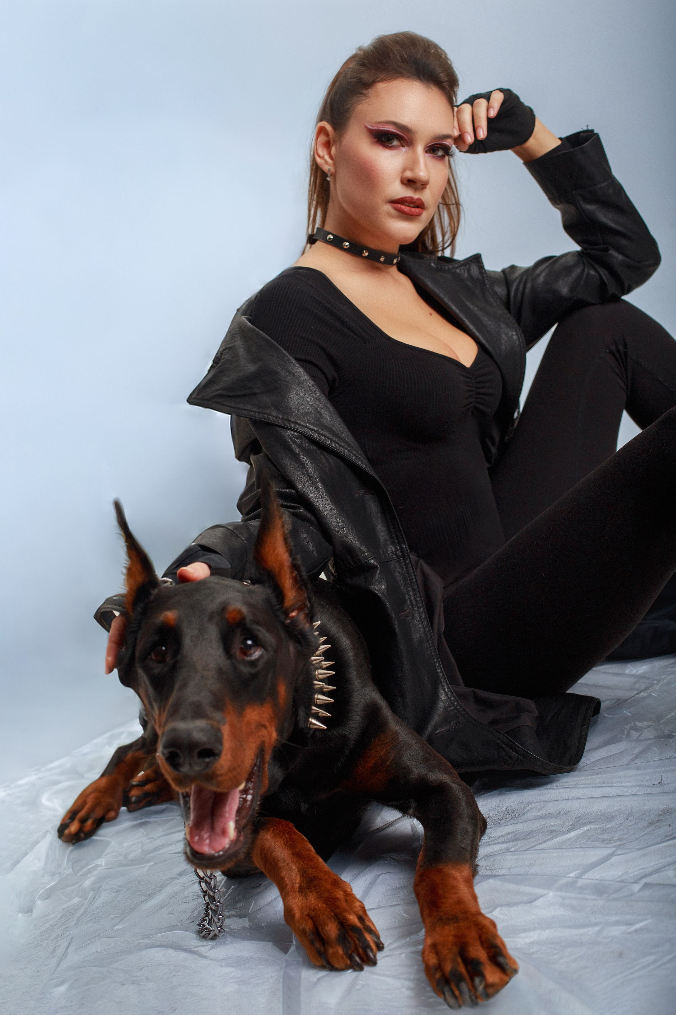 Фотосессия с доберманом в Ставрополе. Фотограф Ставрополь Пятигорск Елизавета Дарина