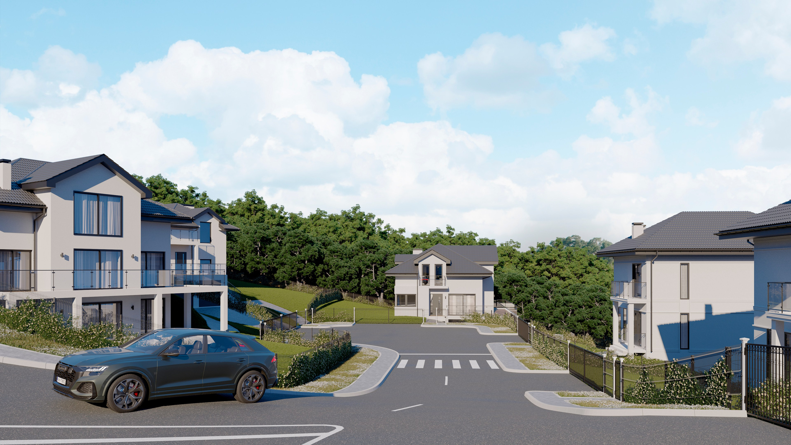 “Valley of Roses” Cottage Community — 3D Visualization. 3D INTERIOR AND ARCHITECTURE VISUALIZATION