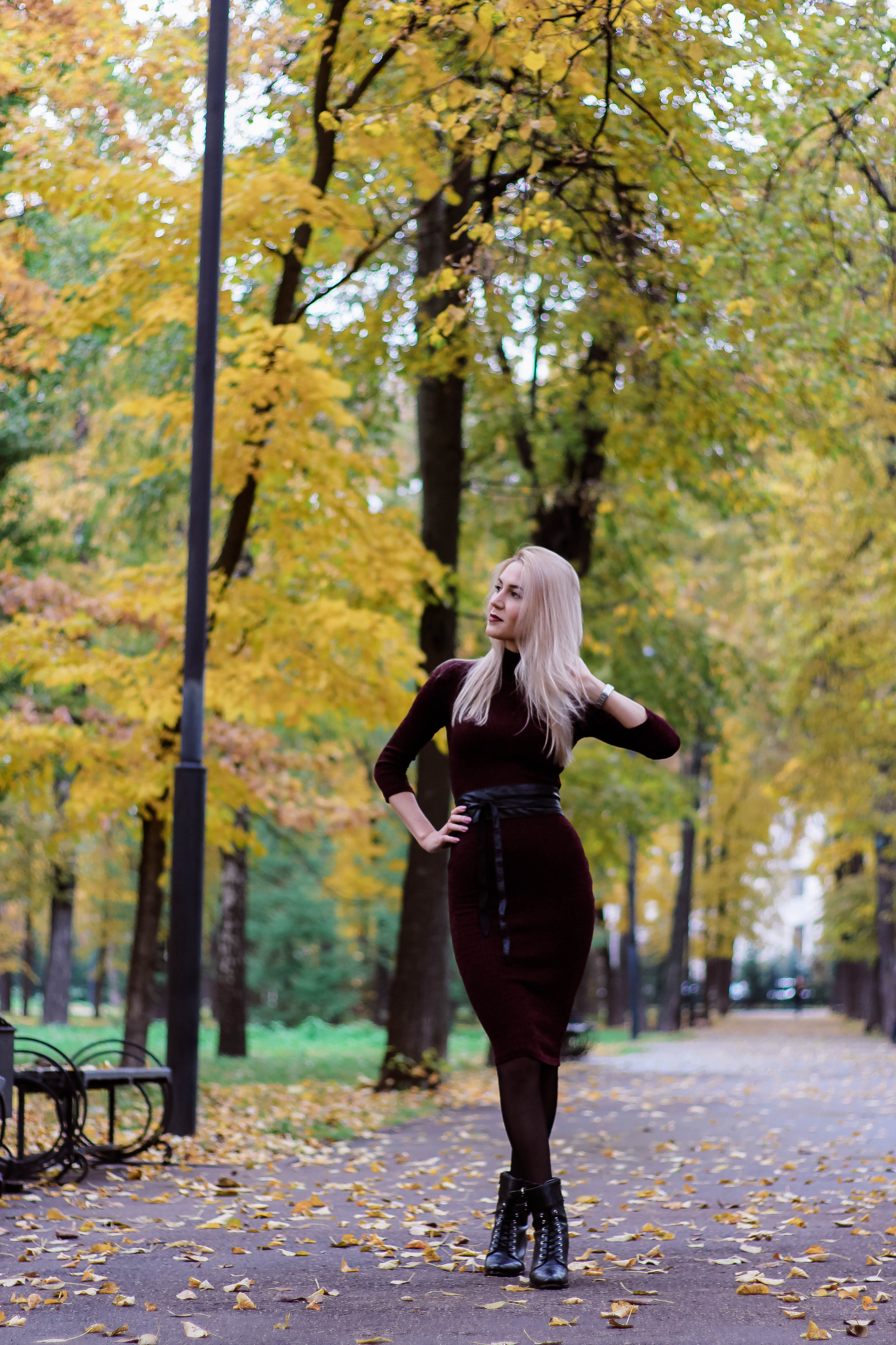 Зухра в осеннем парке. Фотограф Сарбиназ Мустафина в Казани