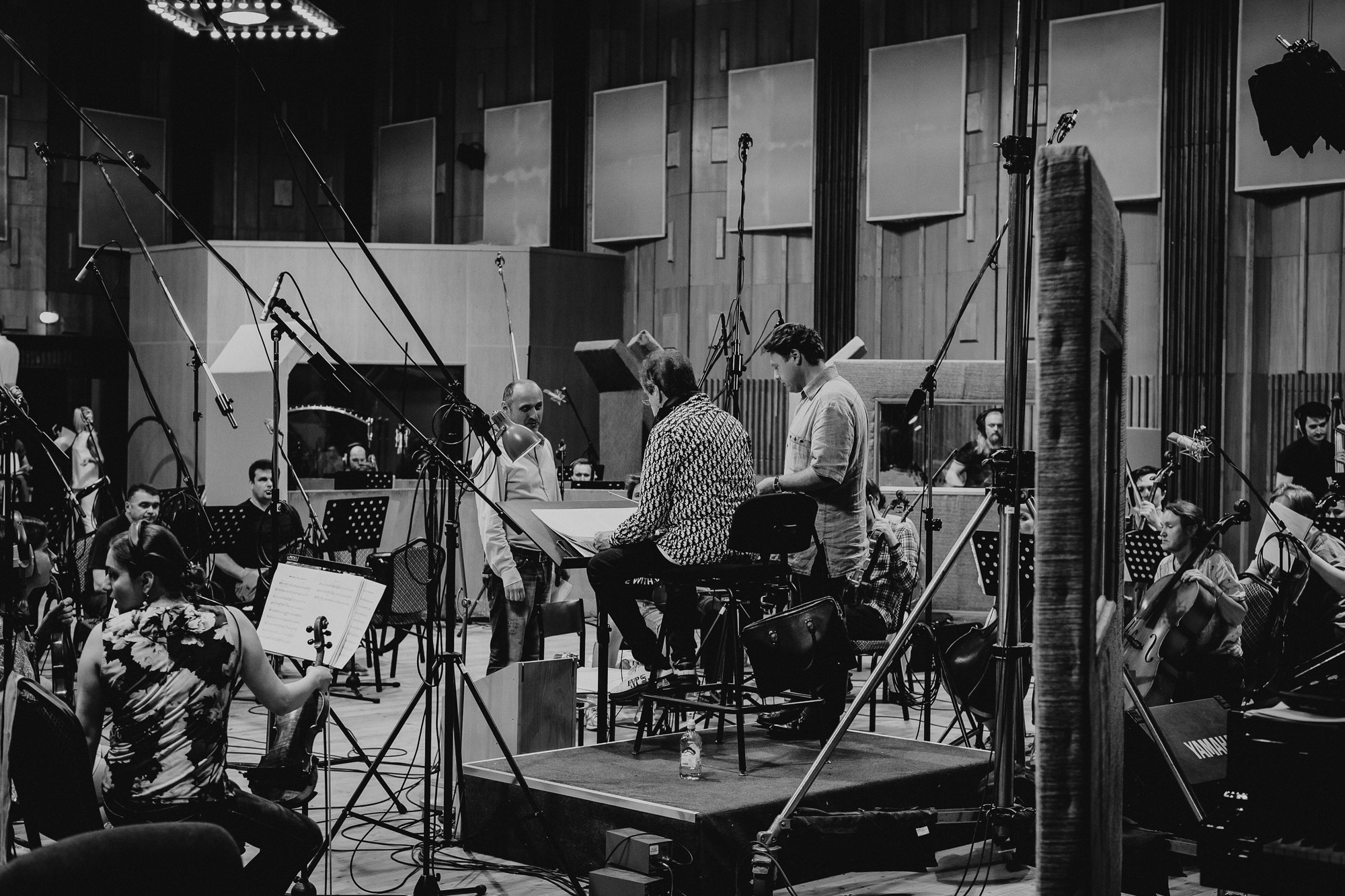 оркестр на репетиции выступления 