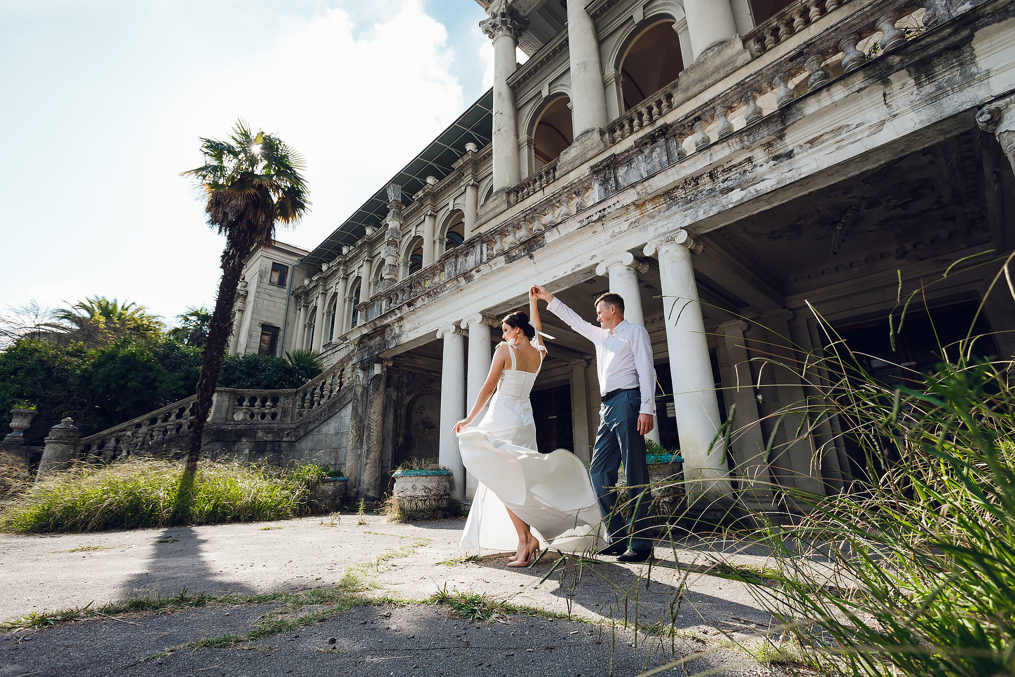 Свадебная прогулка в Сочи. Свадебный фотограф Краснодар, Сочи, Геленджик, Анапа, Ростов