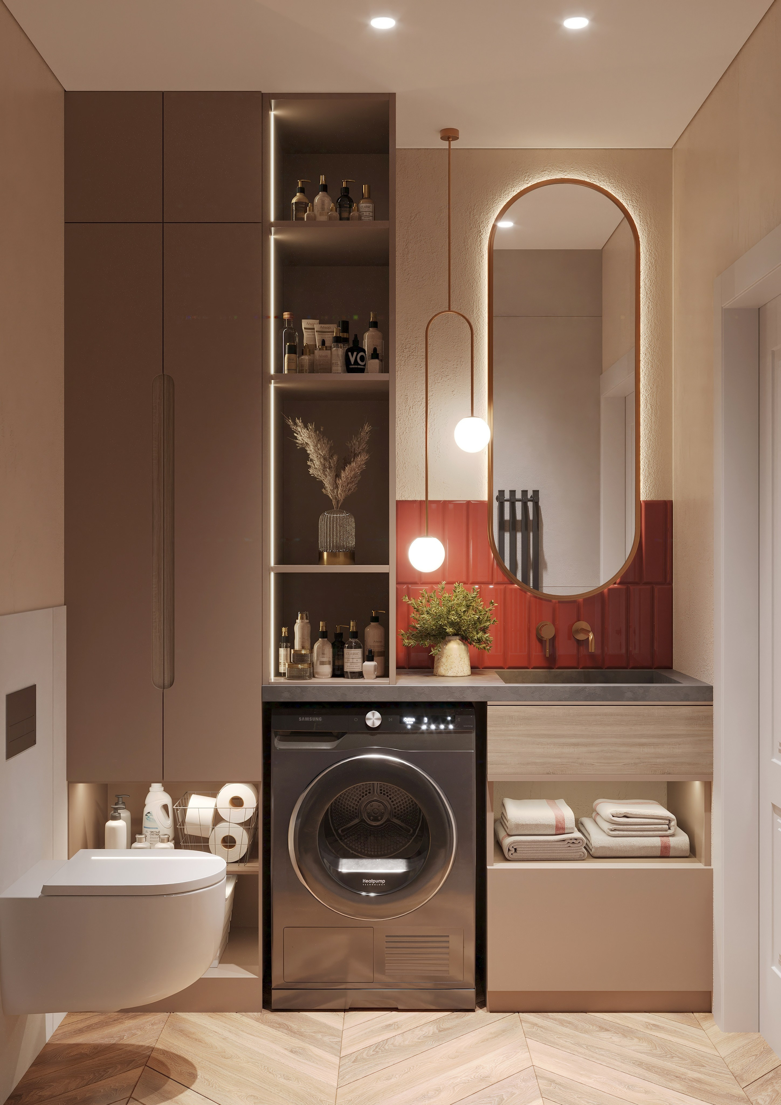 Studio Apartment — Warm and Modern Interior Design. 3D INTERIOR AND ARCHITECTURE VISUALIZATION