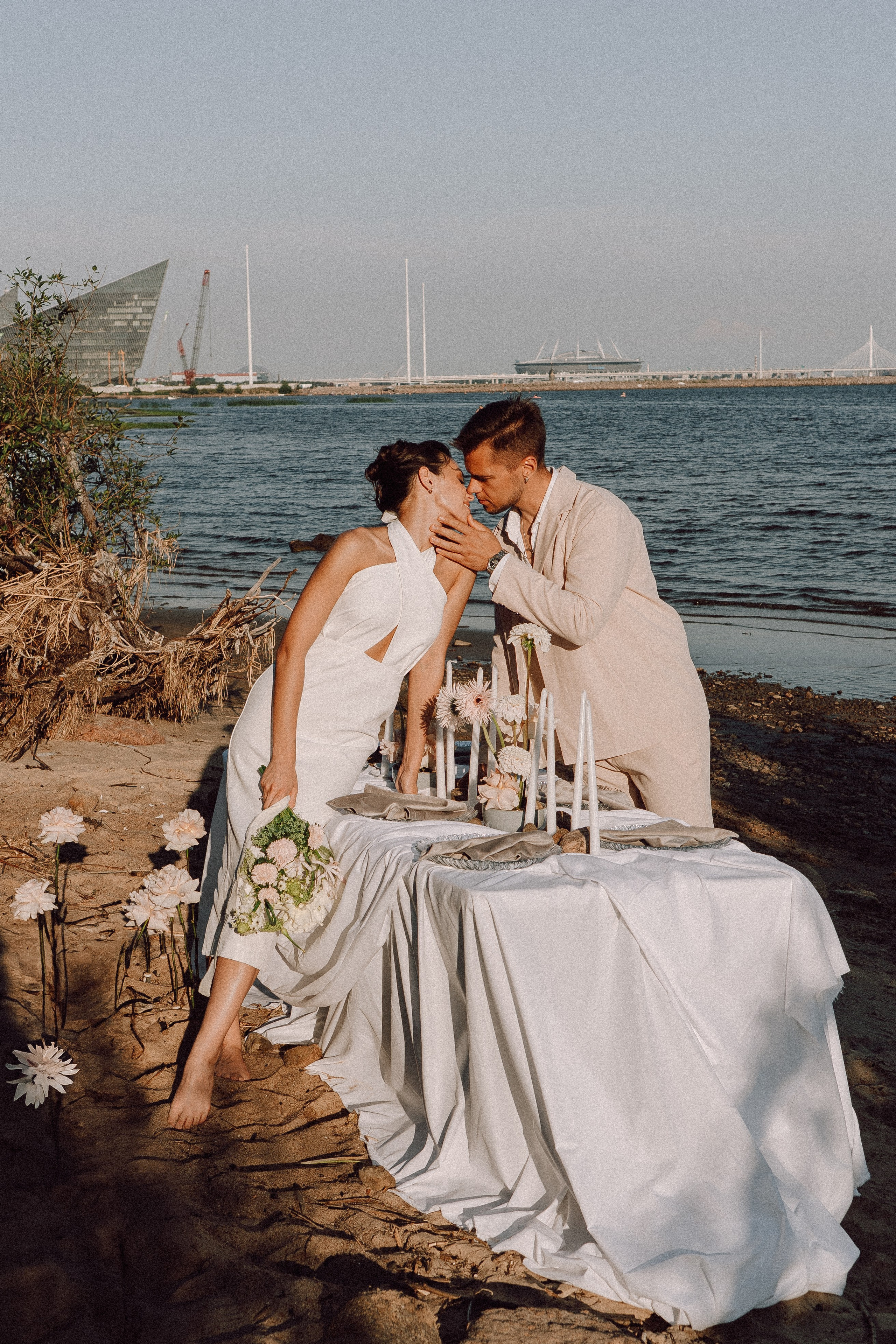 СВАДЕБНАЯ ФОТОСЕССИЯ ВЫЕЗДНОЙ ЦЕРЕМОНИИ (ФИНСКИЙ ЗАЛИВ). Профессиональный фотограф, Санкт-Петербург — Виктория Богомолова