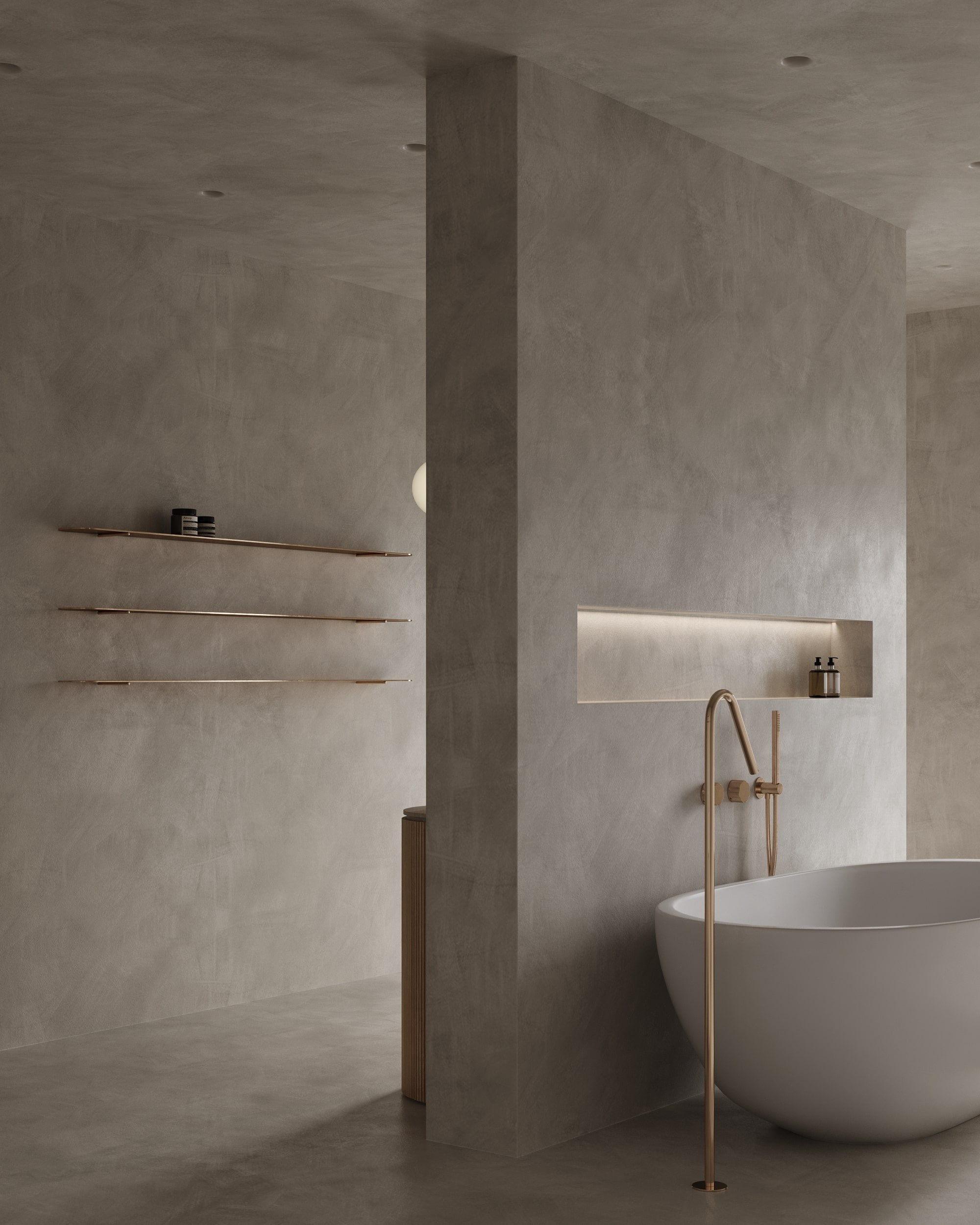 House on the coast. Interior visualization