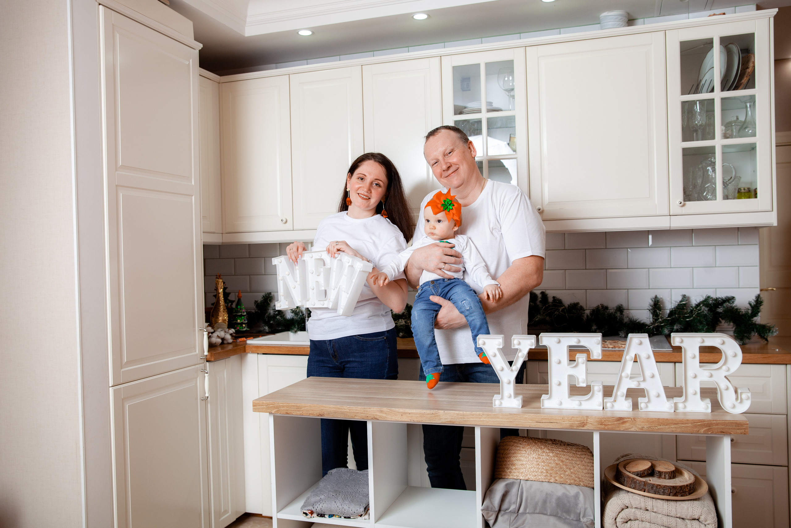 Новый год маленькой Ксюши и родителей. Фотограф в Железнодорожном и Балашихе