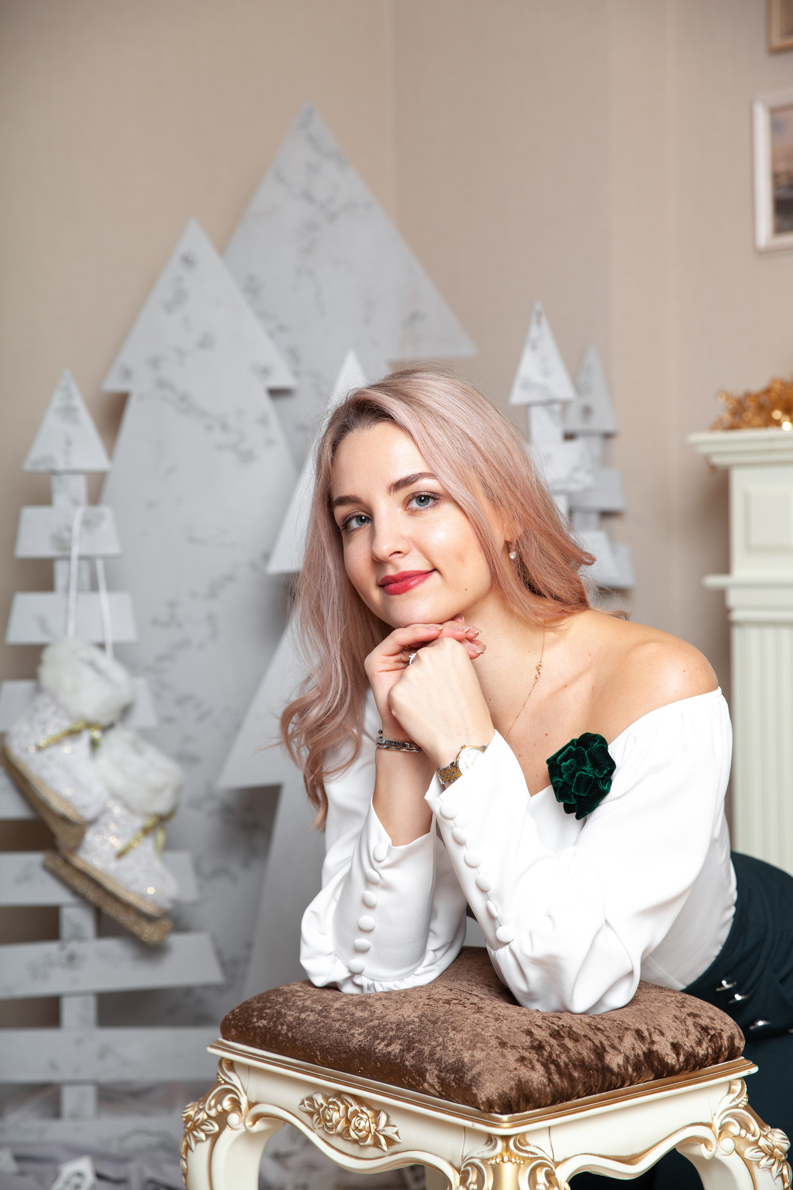 Мария с малышами. Новогодняя фотосессия. Фотограф в Железнодорожном и Балашихе