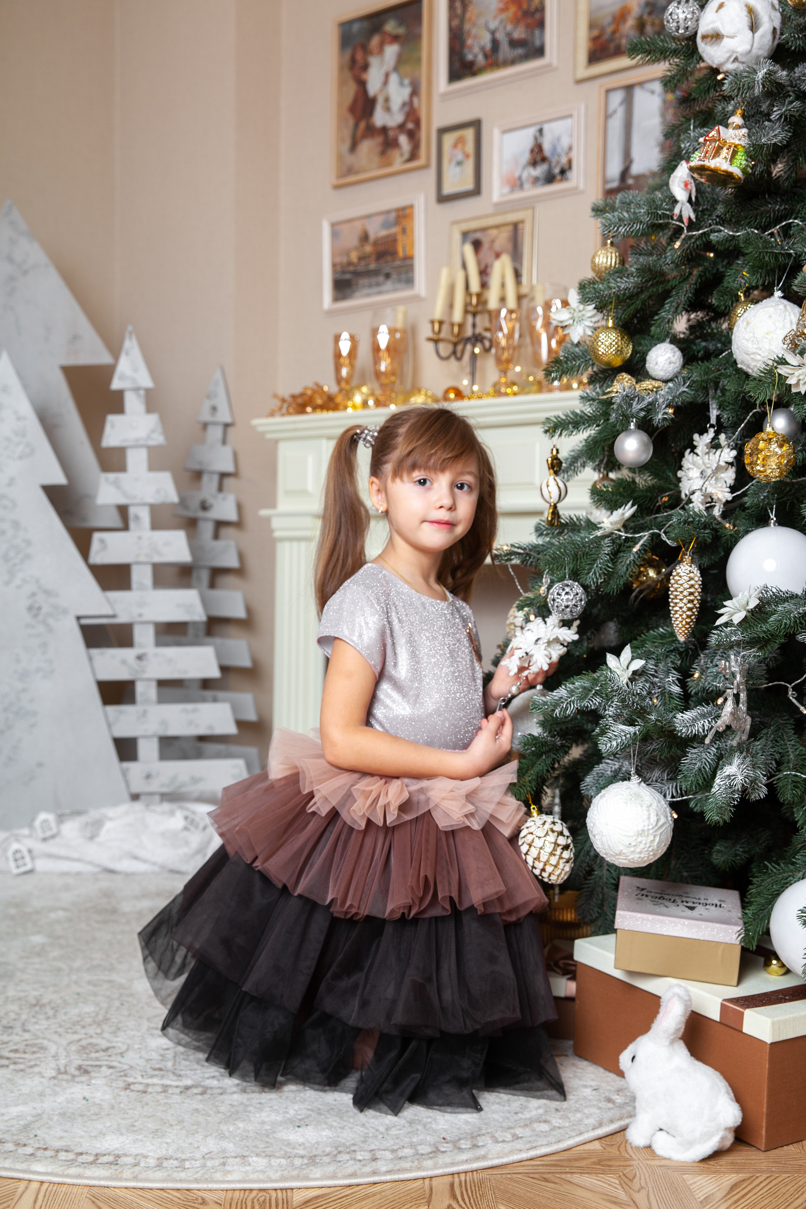 Мария с малышами. Новогодняя фотосессия. Фотограф в Железнодорожном и Балашихе