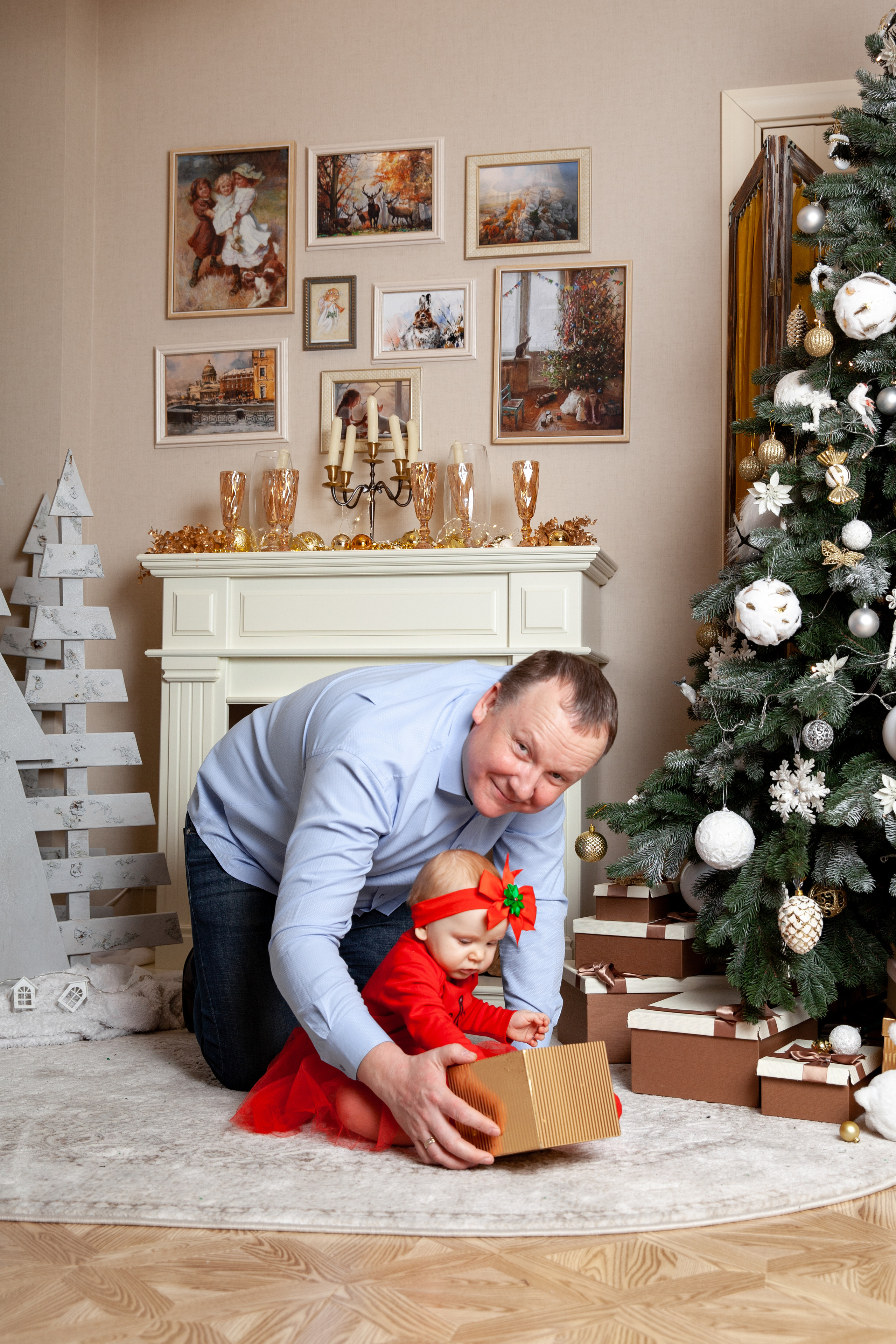 Новый год маленькой Ксюши и родителей. Фотограф в Железнодорожном и Балашихе