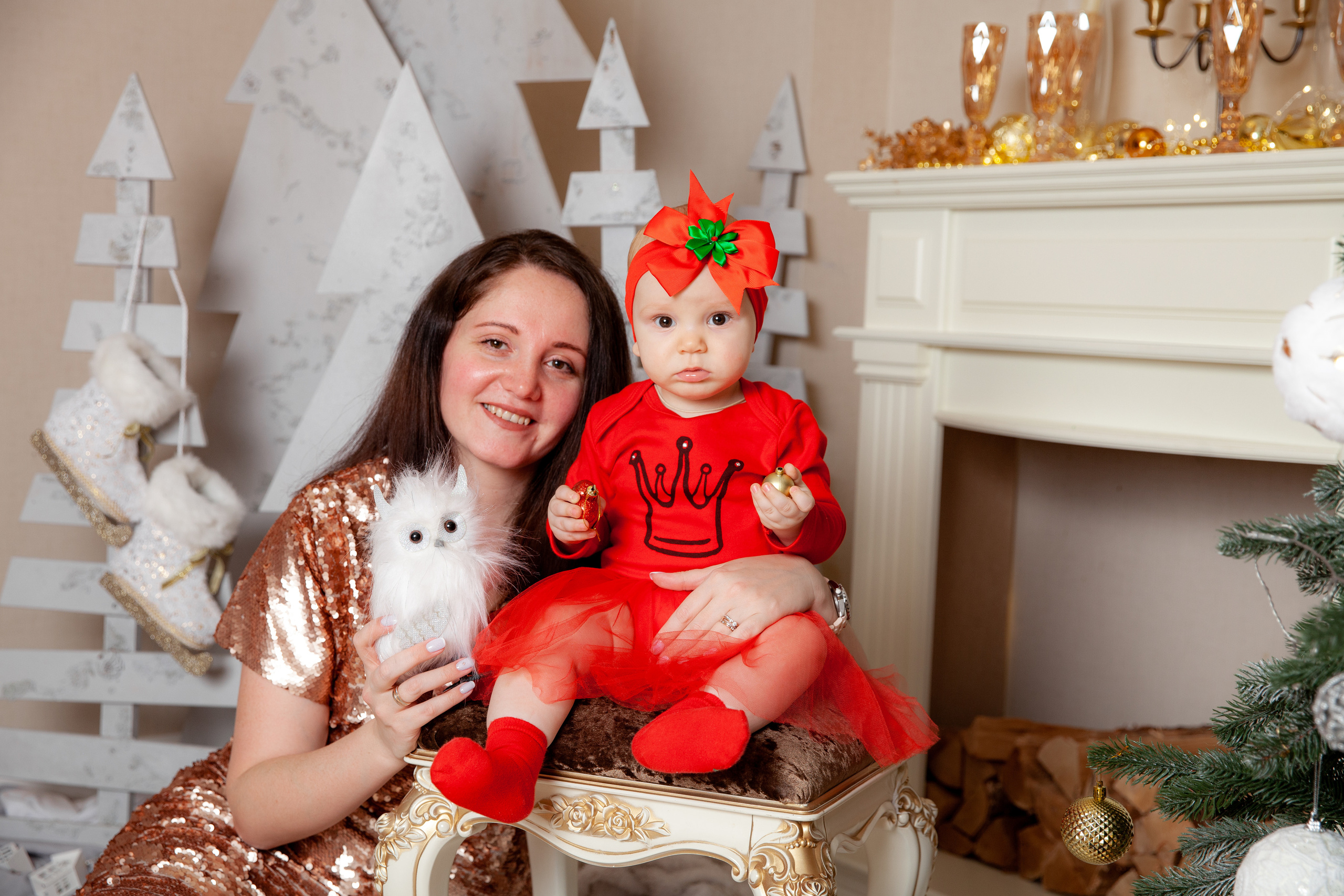 Новый год маленькой Ксюши и родителей. Фотограф в Железнодорожном и Балашихе