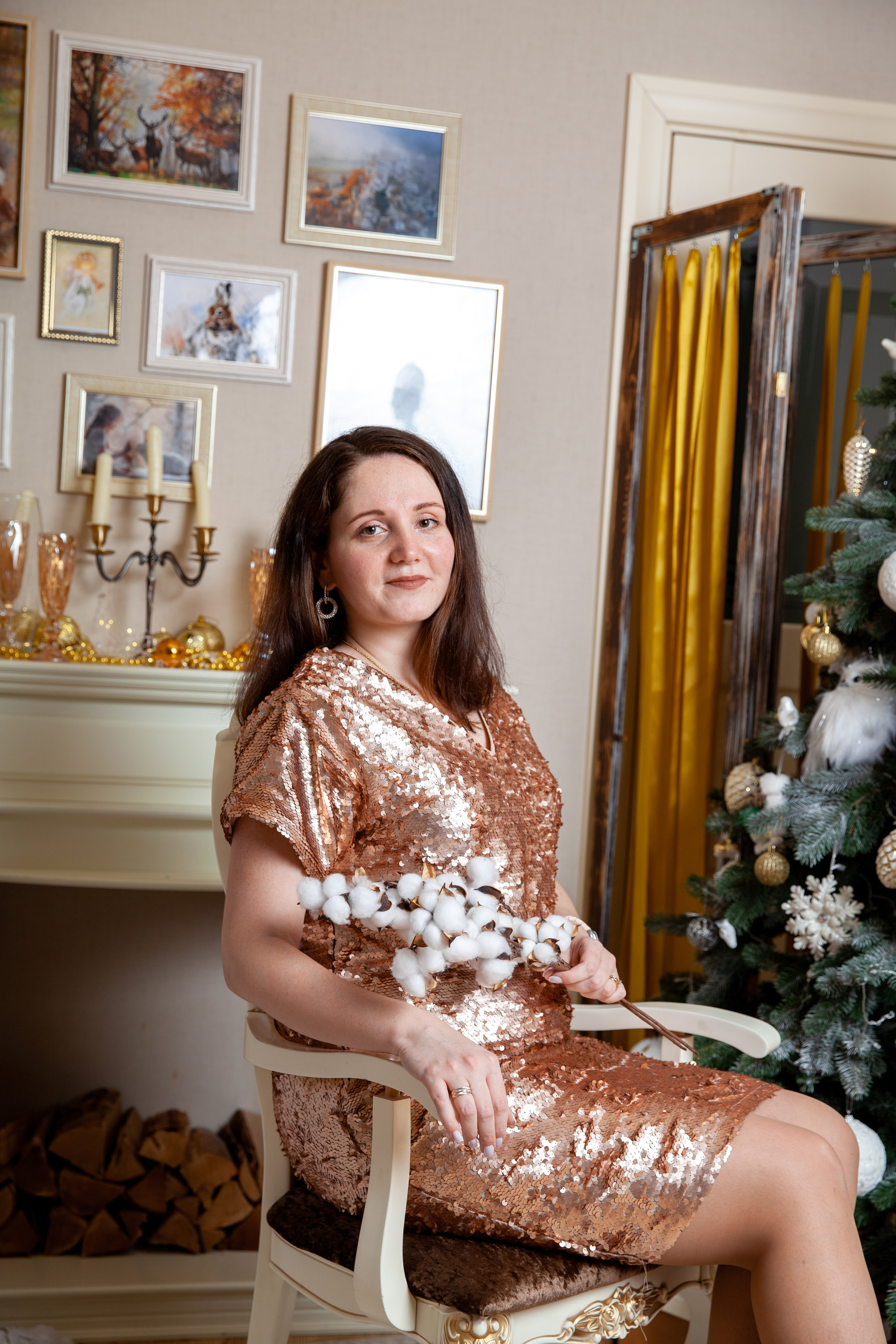 Новый год маленькой Ксюши и родителей. Фотограф в Железнодорожном и Балашихе