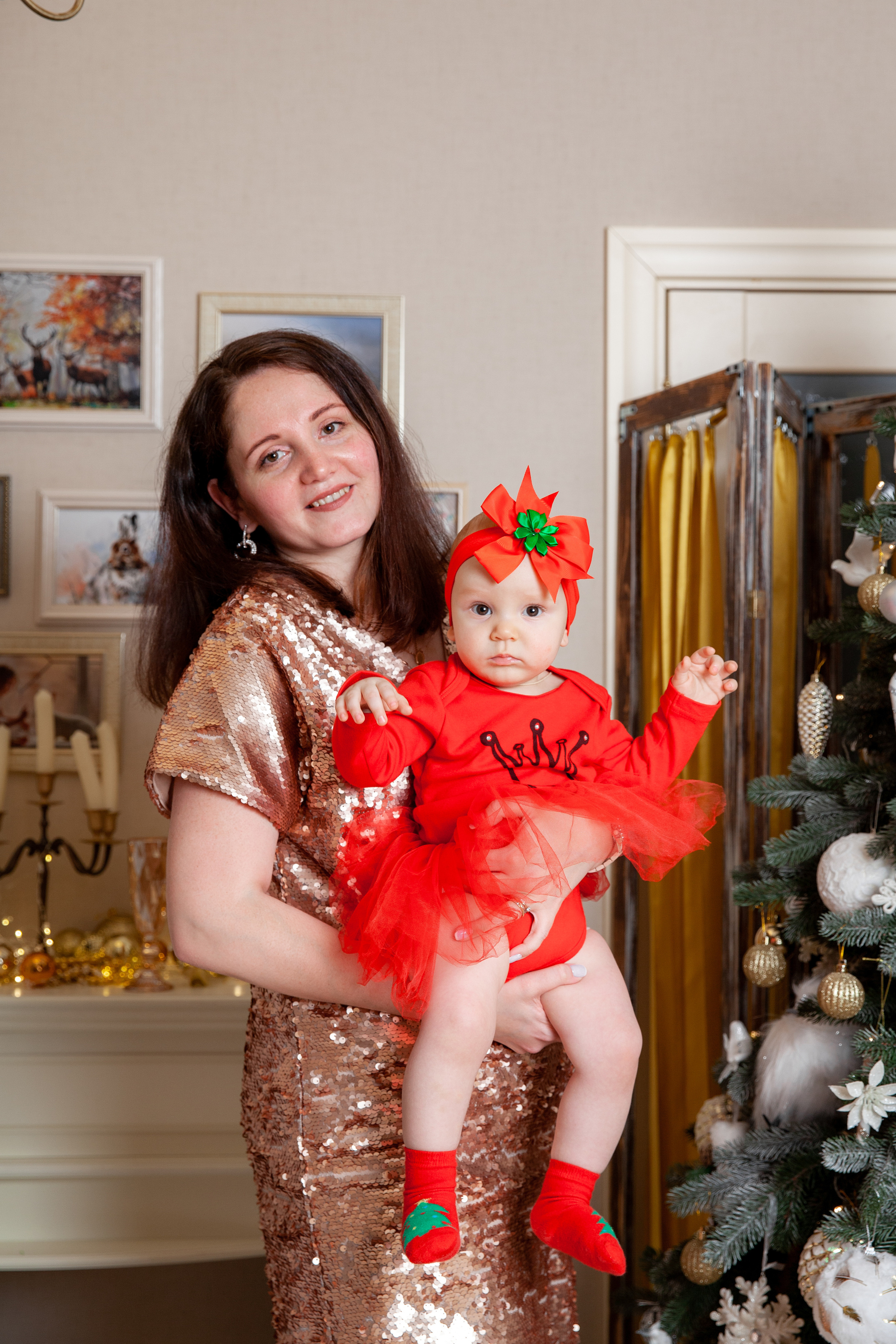 Новый год маленькой Ксюши и родителей. Фотограф в Железнодорожном и Балашихе